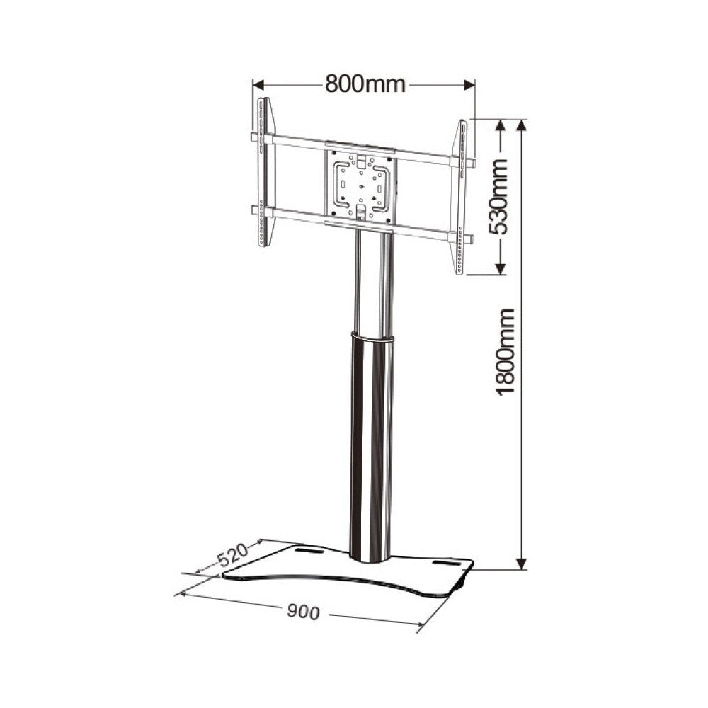 "Techly ICA-TR39 Support TV sur pied 32-70"" jusqu'a 40kg réglable PIVOT"