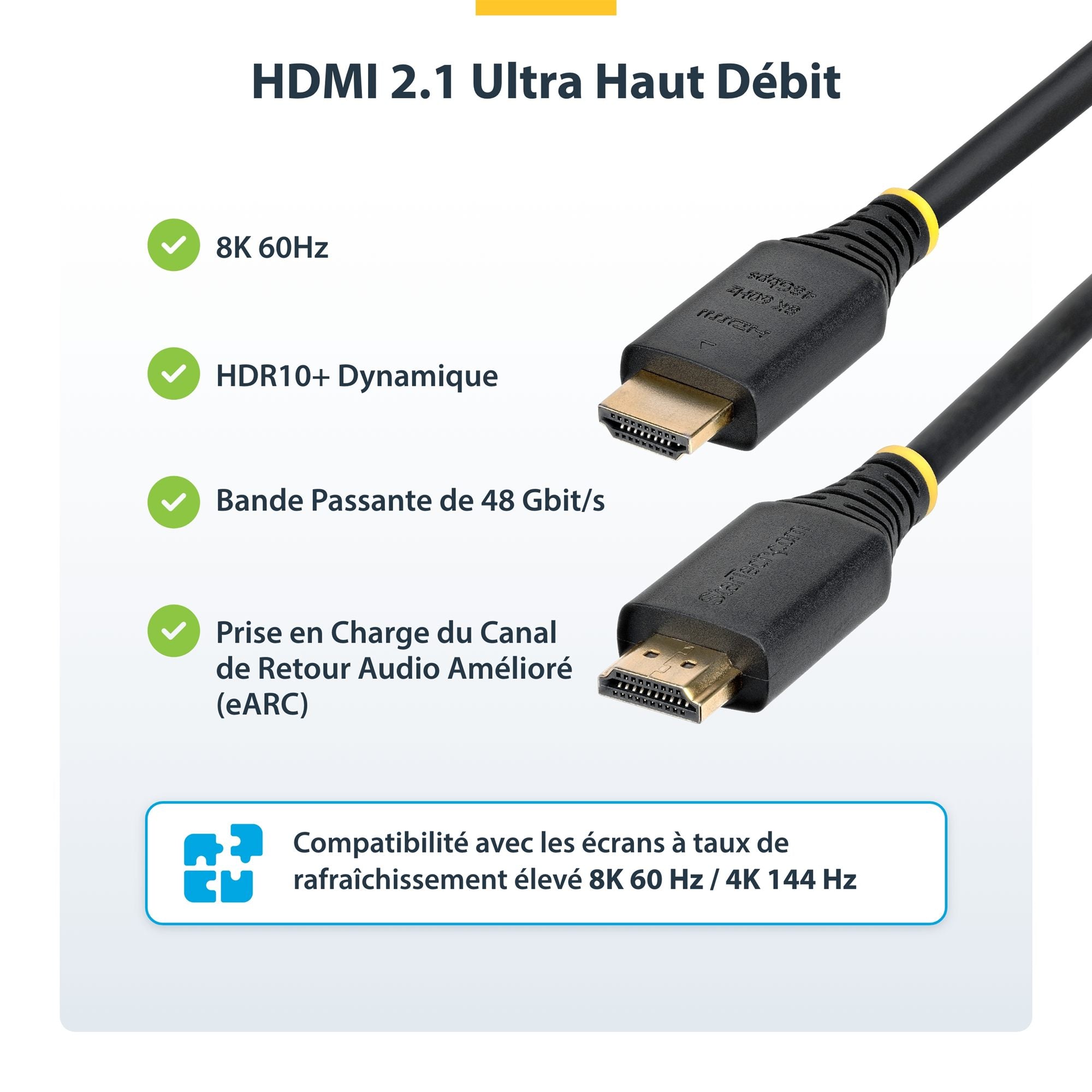 1m 3.3ft HDMI 2.1 Cable 8K Certified