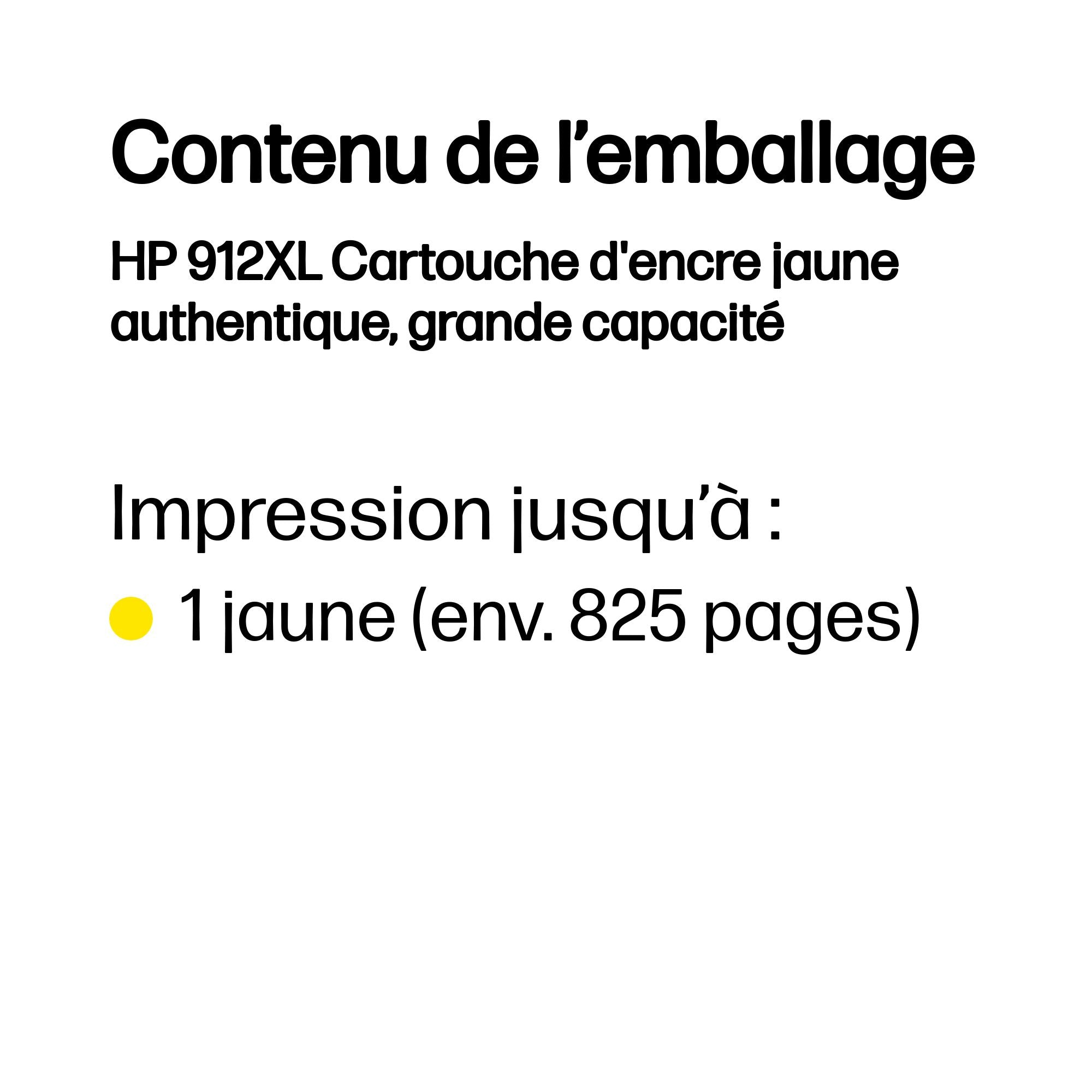 HP 912XL High Yield Yellow Original Ink Cartridge