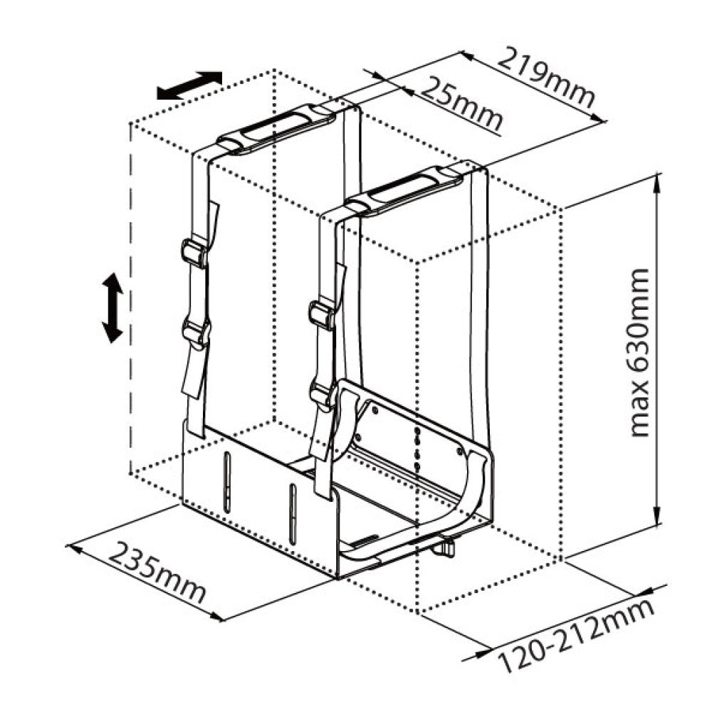 Techly ICA-CS 62 Support d'ordinateur latéral