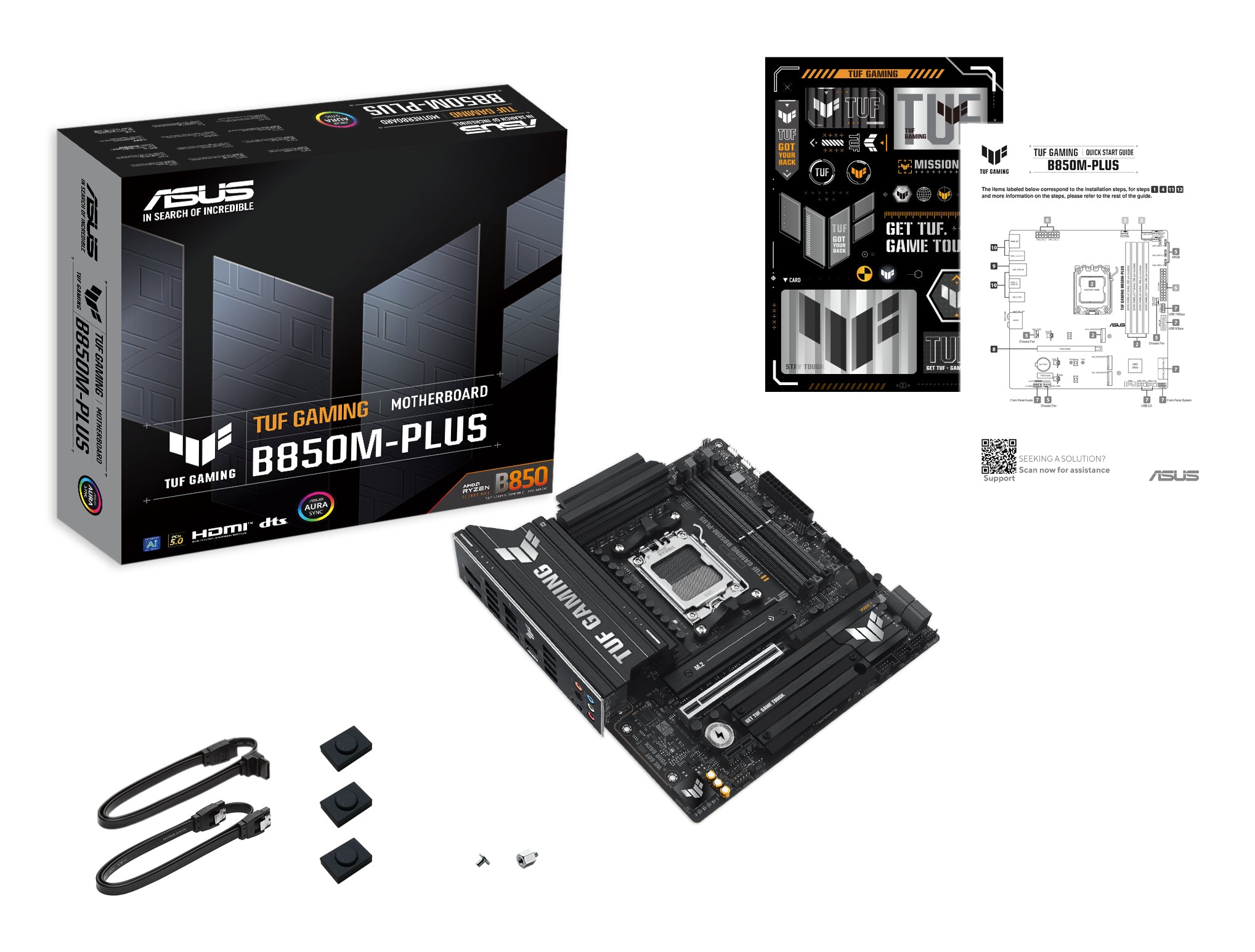 ASUS TUF GAMING B850M-PLUS AM5 DDR5 micro ATX MB 1xHDMI 1xDP 3xM.2 4xSATA