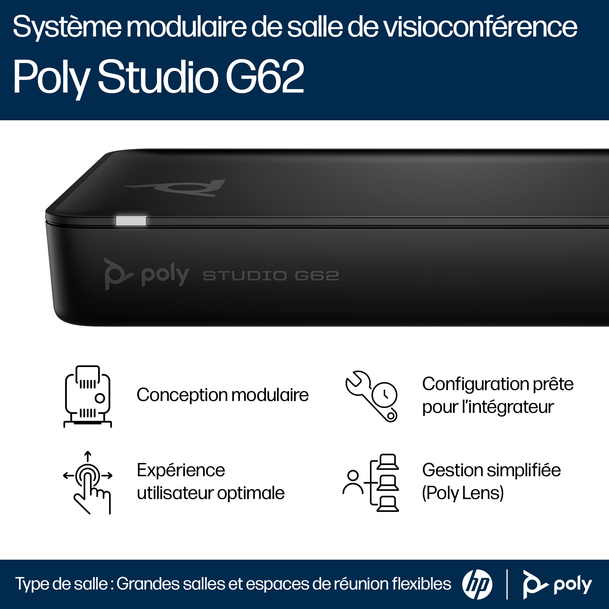 Poly Studio G62 PoE+Adpt GSA/TAA
