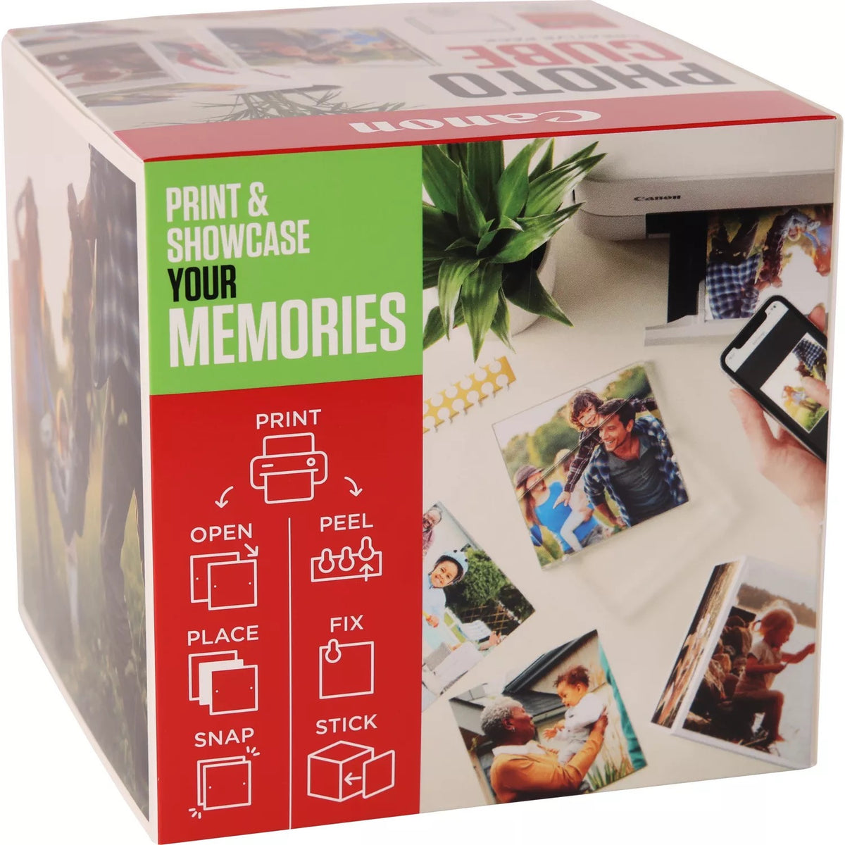 CANON pp-201 Ink Cartridge 5x5 Photo Cube Creative Pack White Green