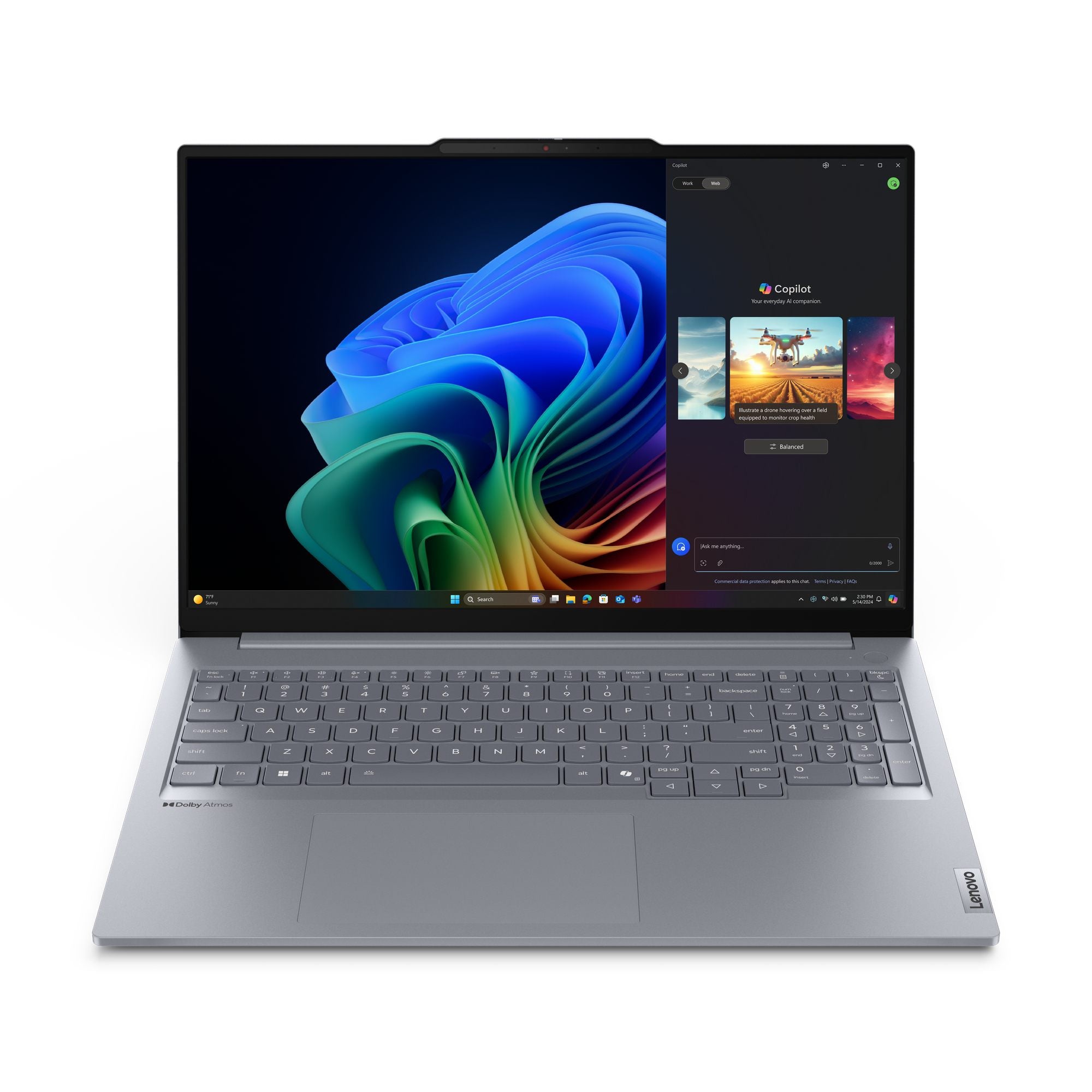 LENOVO ThinkBook 16 - G7 - 16p WUXGA - Qualcomm - Snapdragon X Plus - W11Home - 16GB RAM - 512Go SSD - 3YR sur site - Copilot+ PC
