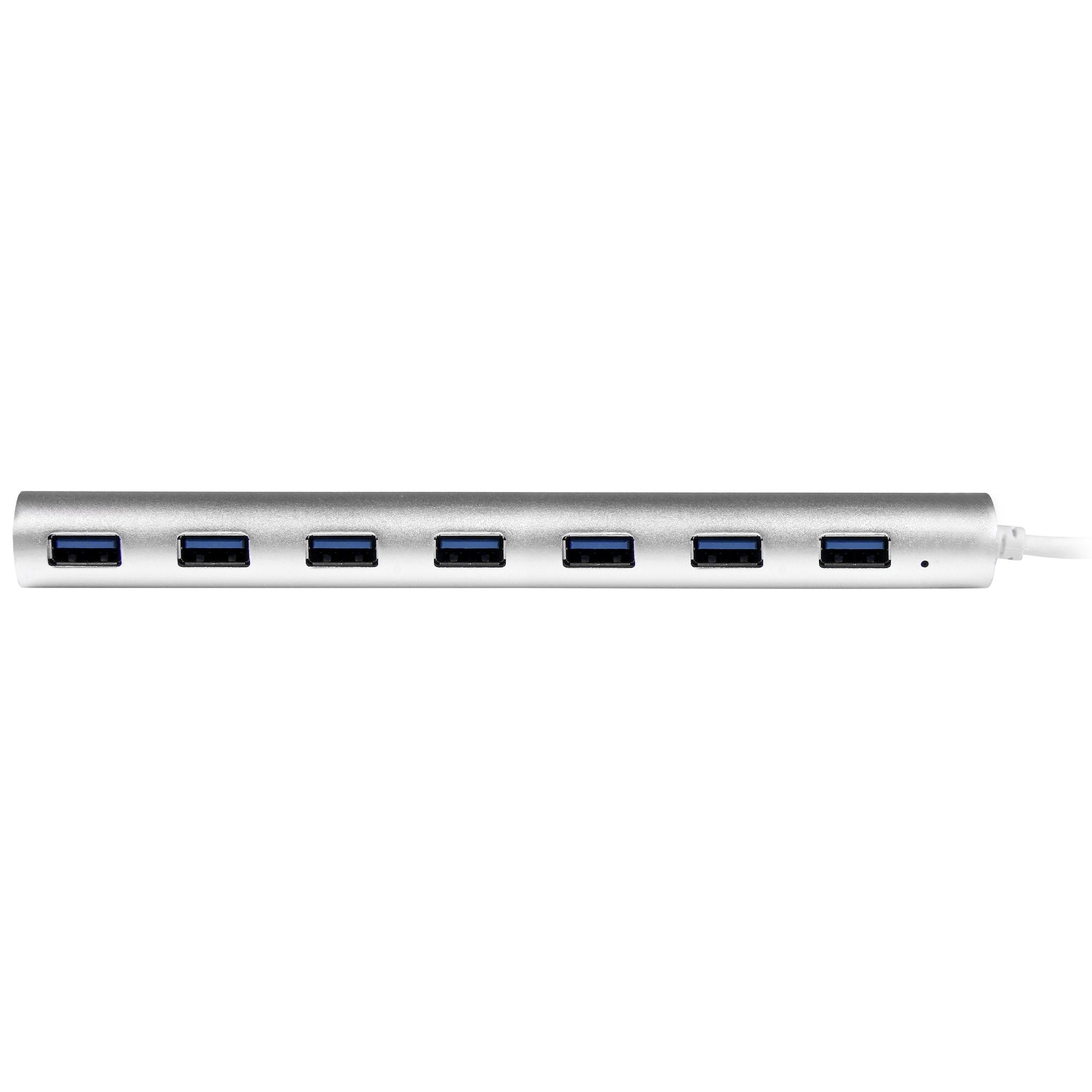 7 Port Compact USB 3.0 Hub - Aluminum