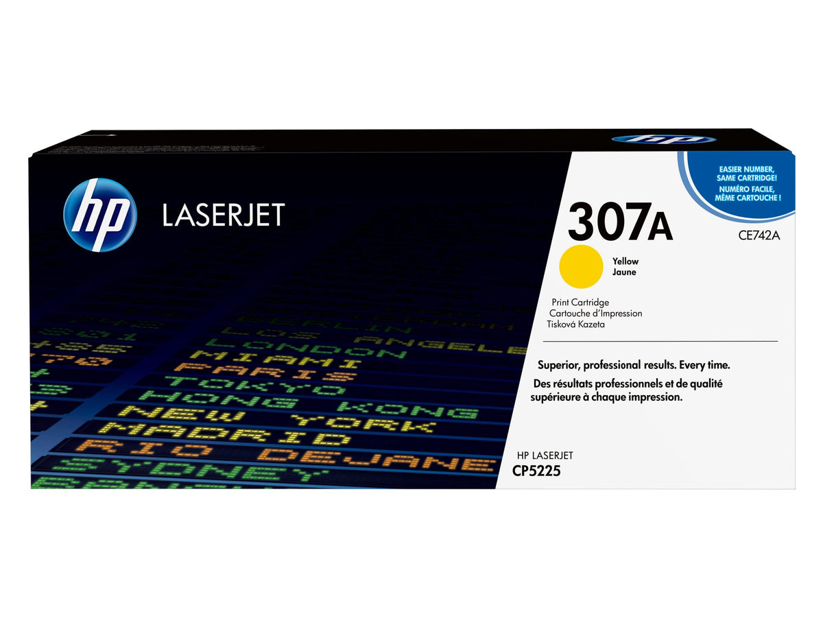 HP original Colour LaserJet CE742A Toner cartridge yellow standard capacity 7.300 pages 1-pack