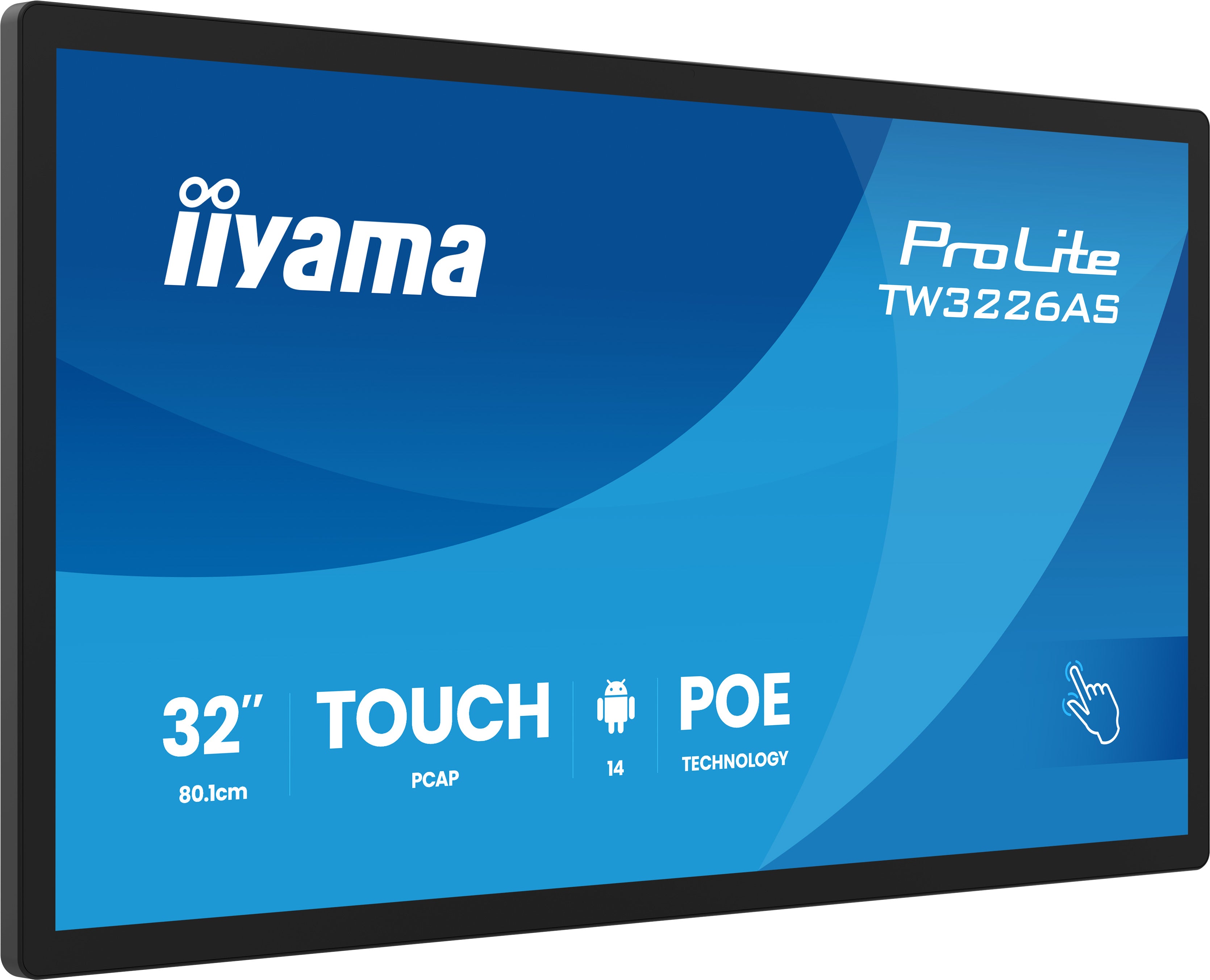 iiyama TW3226AS-B3P PC-Panel 32 pouces avec Android 14+GMS SOC Octo-core RK3576 4 Go de stockage 32 Go PCAP Écran tactile 10 points 1920x1080 VA