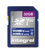 32GB SDHC CL10 UHS1 U3 V30 - 300MB/s en