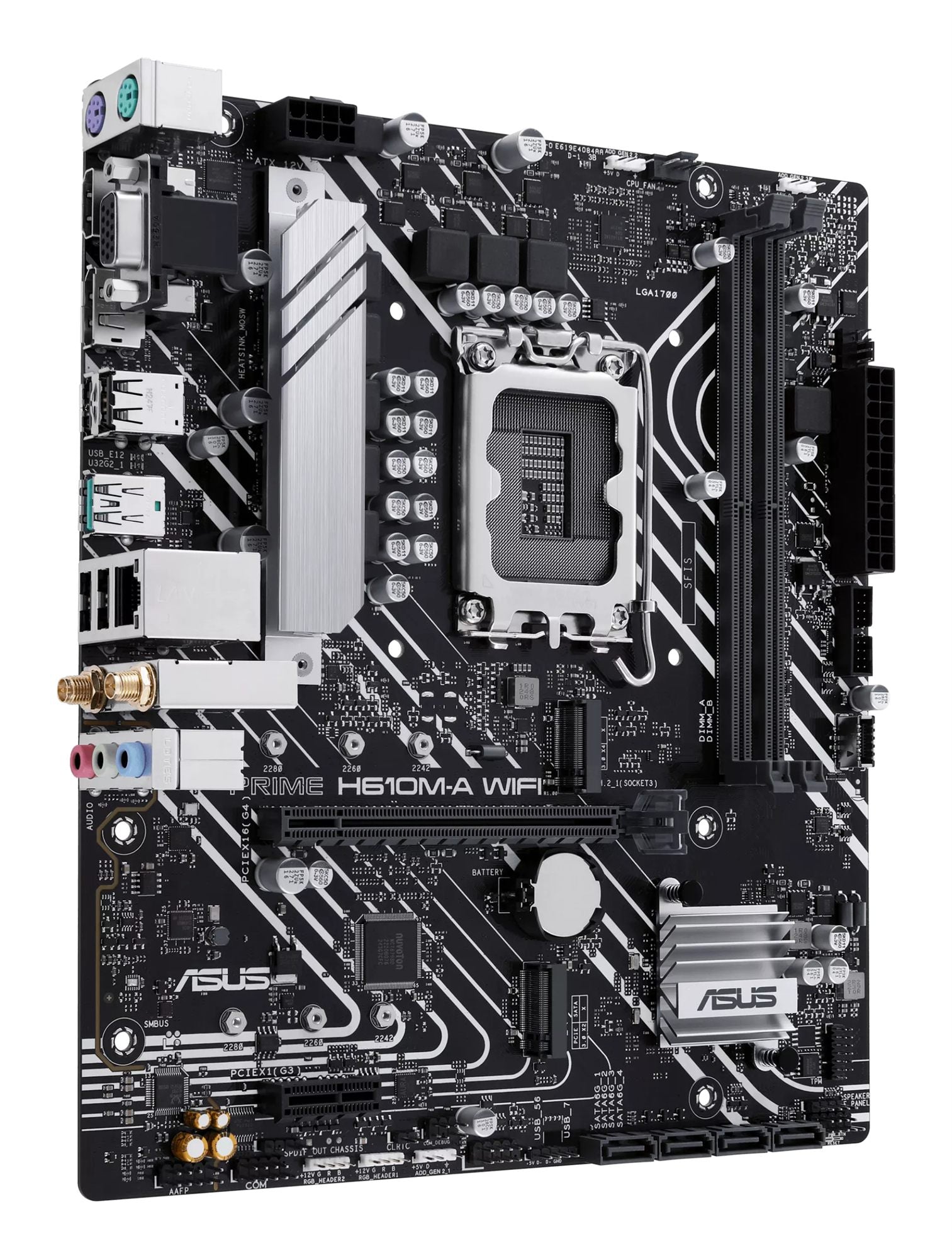 ASUS PRIME H610M-A WIFI LGA1700 microATX 2DDR5 1xHDMI 1xDP 1xD-Sub 4xSATA 2xM.2