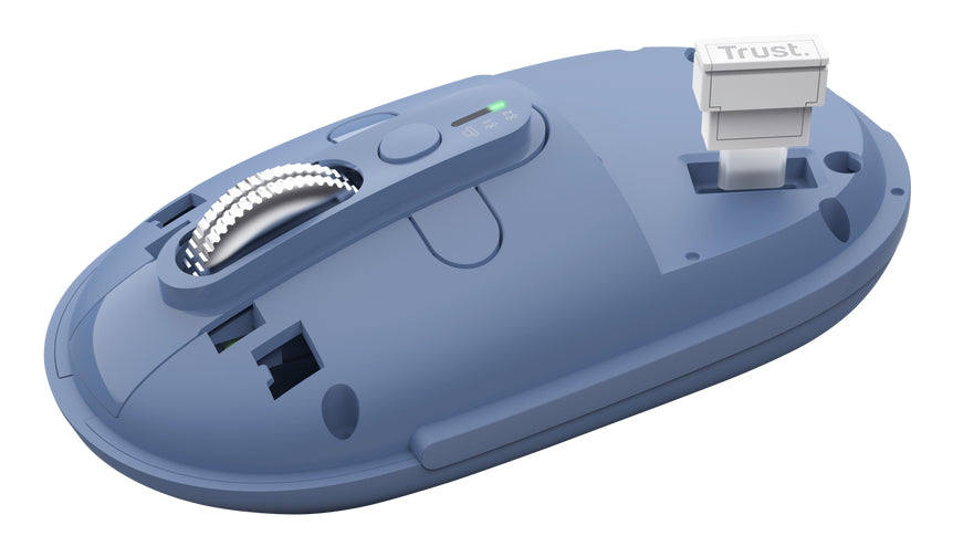 TRUST Souris sans fil SERON hyperscroll multi-connexion rechargeable bleu