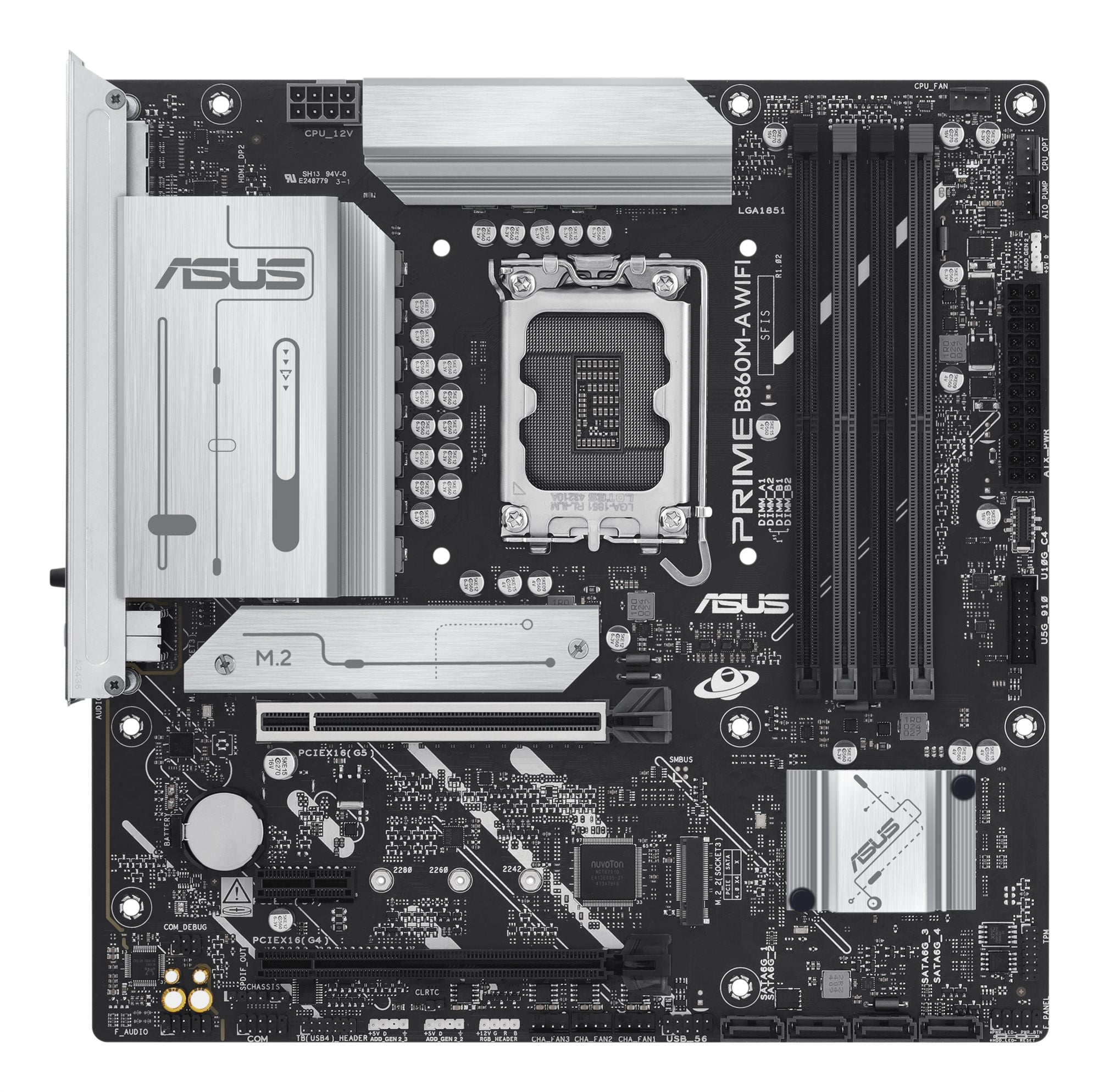 ASUS PRIME B860M-A WIFI LGA1851 DDR5 micro ATX MB 1xHDMI 2xDP 2xM.2 4xSATA