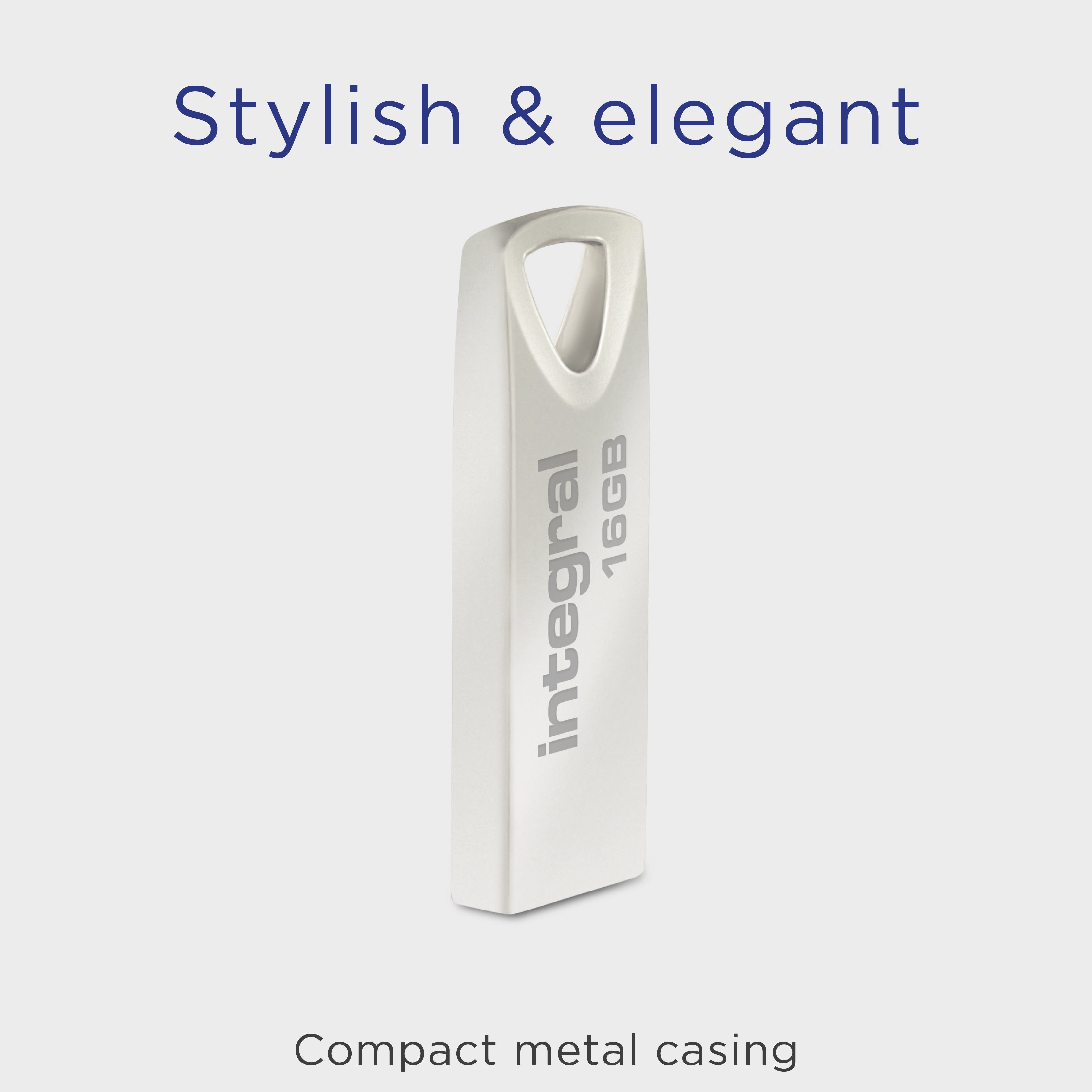 16GB USB 2.0 Metal Arc
