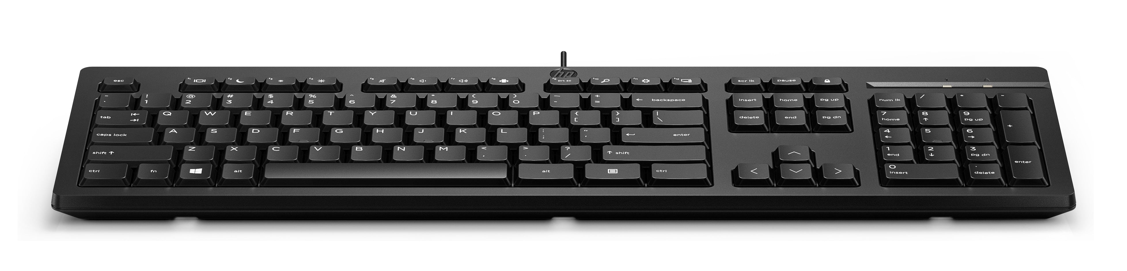 Clavier filaire HP 125 - récepteur USB - noir, BULK 12 pieces (266C9A6#ABB)