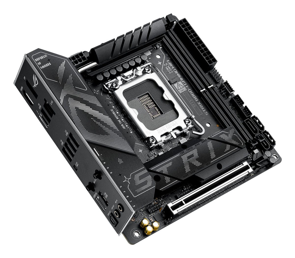 ASUS ROG STRIX B860-I GAMING WIFI LGA1851 DDR5 mini ITX MB 1xHDMI 1xDP 1xThunderBolt 2xM.2 4xSATA