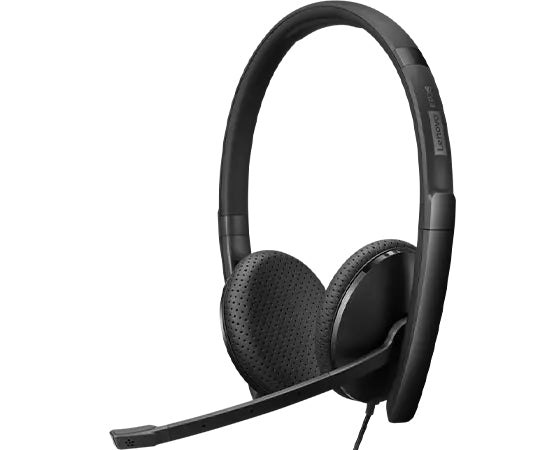 LENOVO - Micro-casque - sur-oreille - filaire - USB-C - noir - certifié Zoom