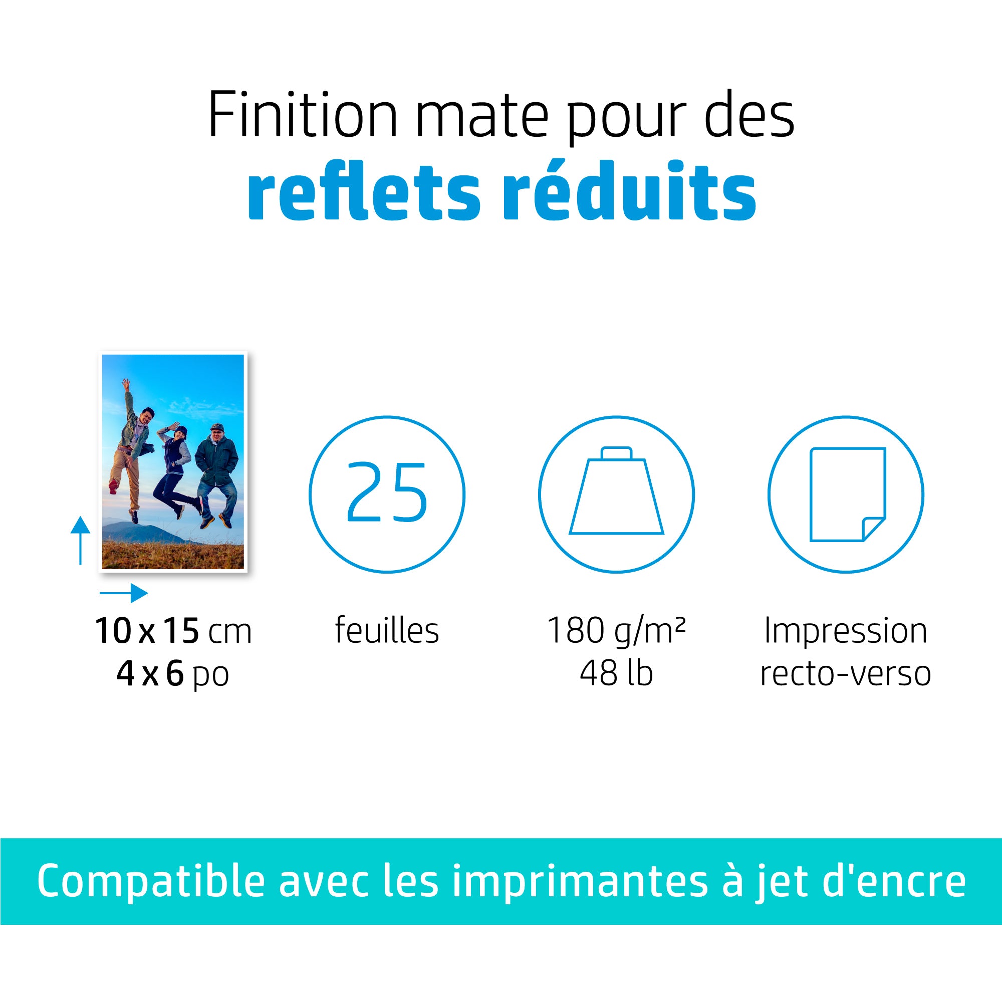 HP Matte FSC Photo Paper 4x6 25 sheets