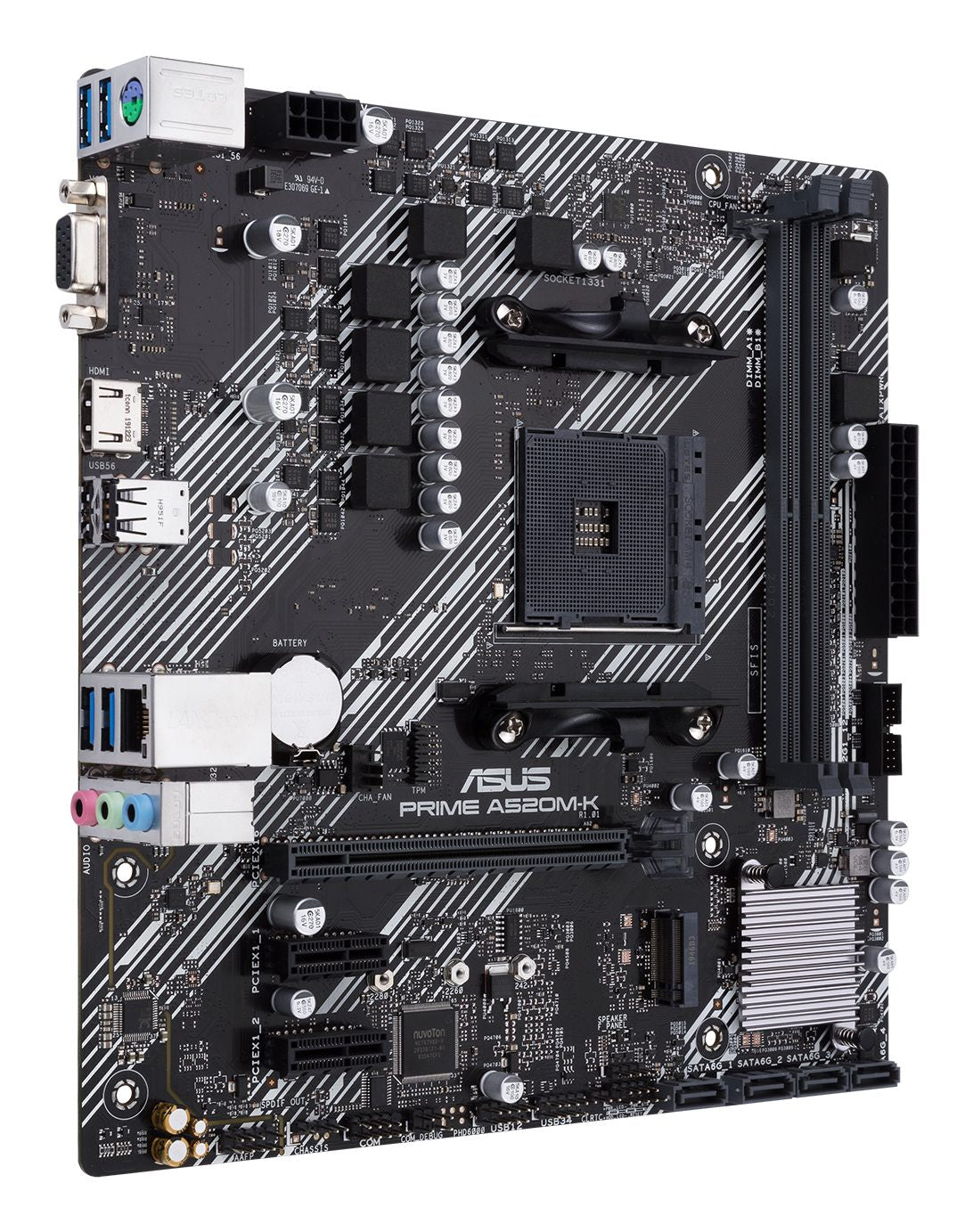 ASUS PRIME A520M-K AMD Socket AM4 for 3rd Gen AMD Ryzen mATX Form Factor DDR4