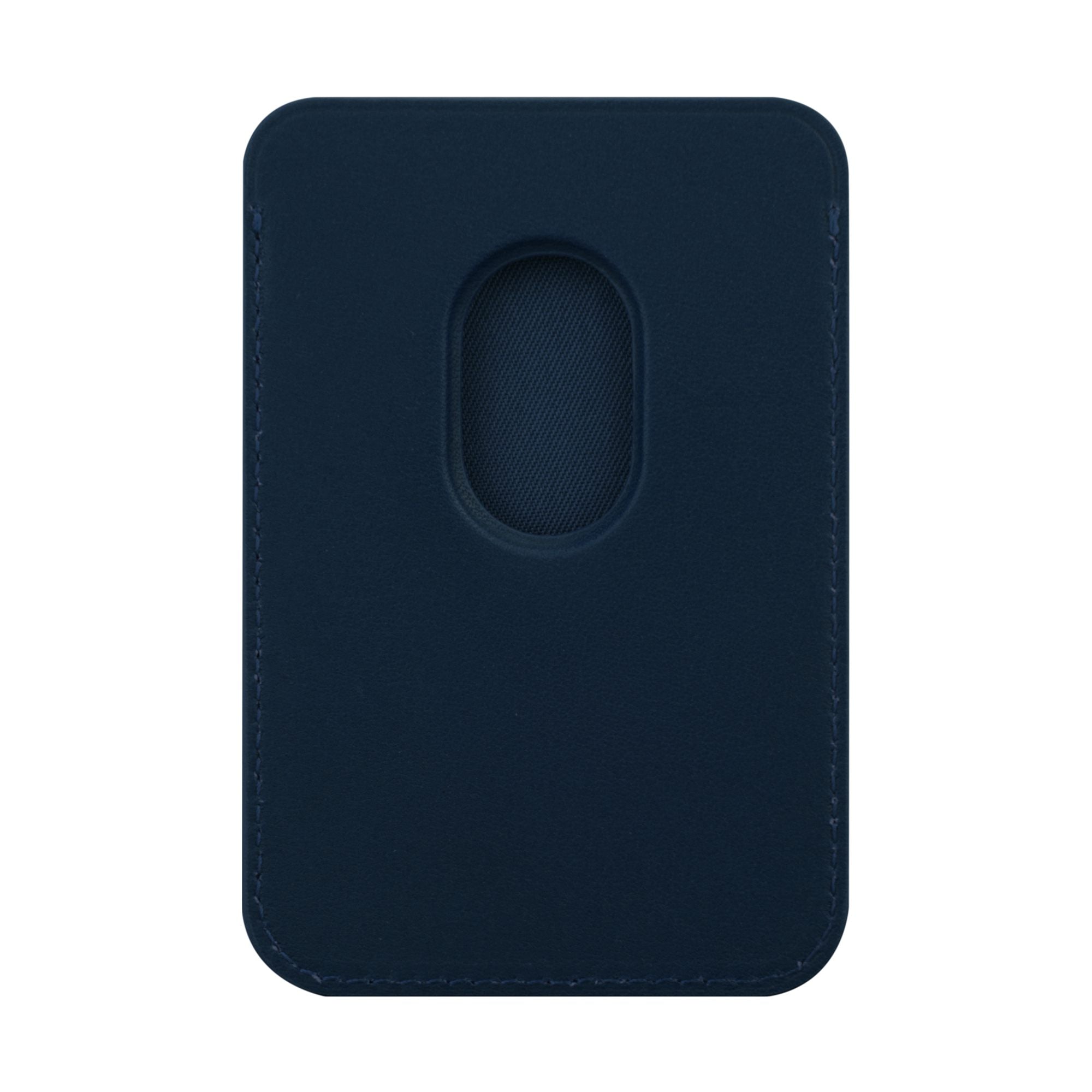 Leather wallet with MagSafe Blue