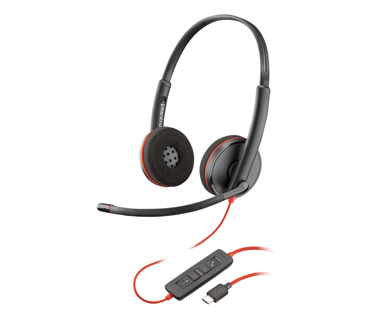 HP Poly Blackwire C3220 USB-C Headset (Bulk) Avec fil Arceau Bureau/Centre d'appels USB Type-C Noir