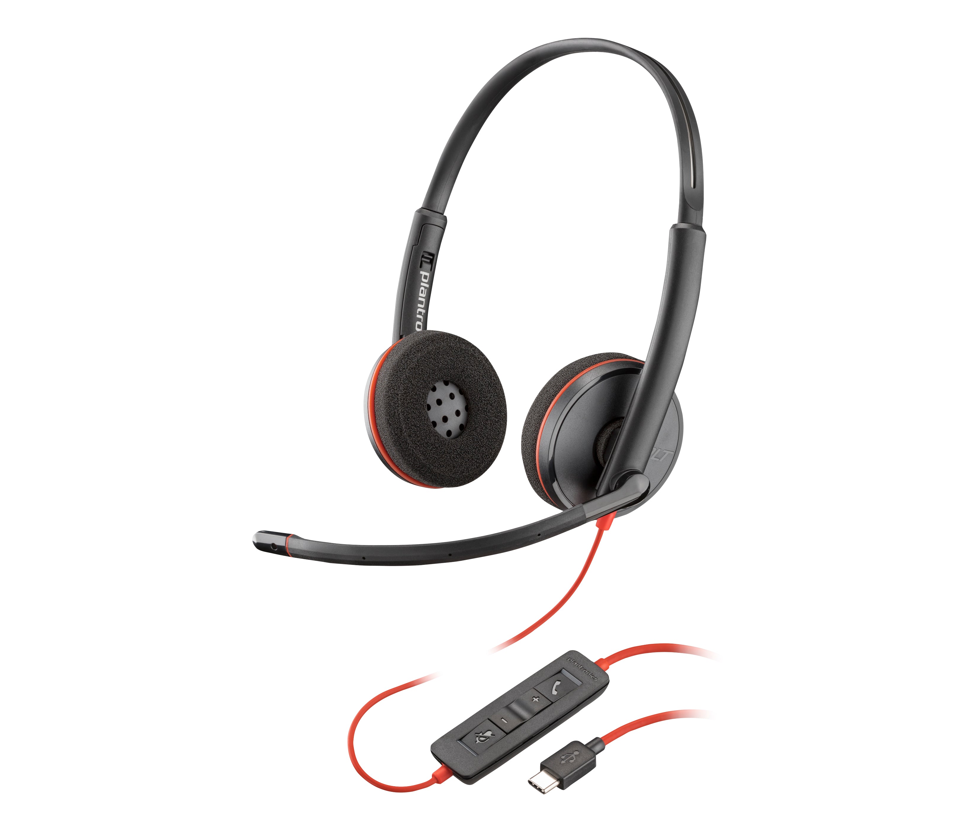 HP Poly Blackwire C3220 USB-C Headset (Bulk) Avec fil Arceau Bureau/Centre d'appels USB Type-C Noir
