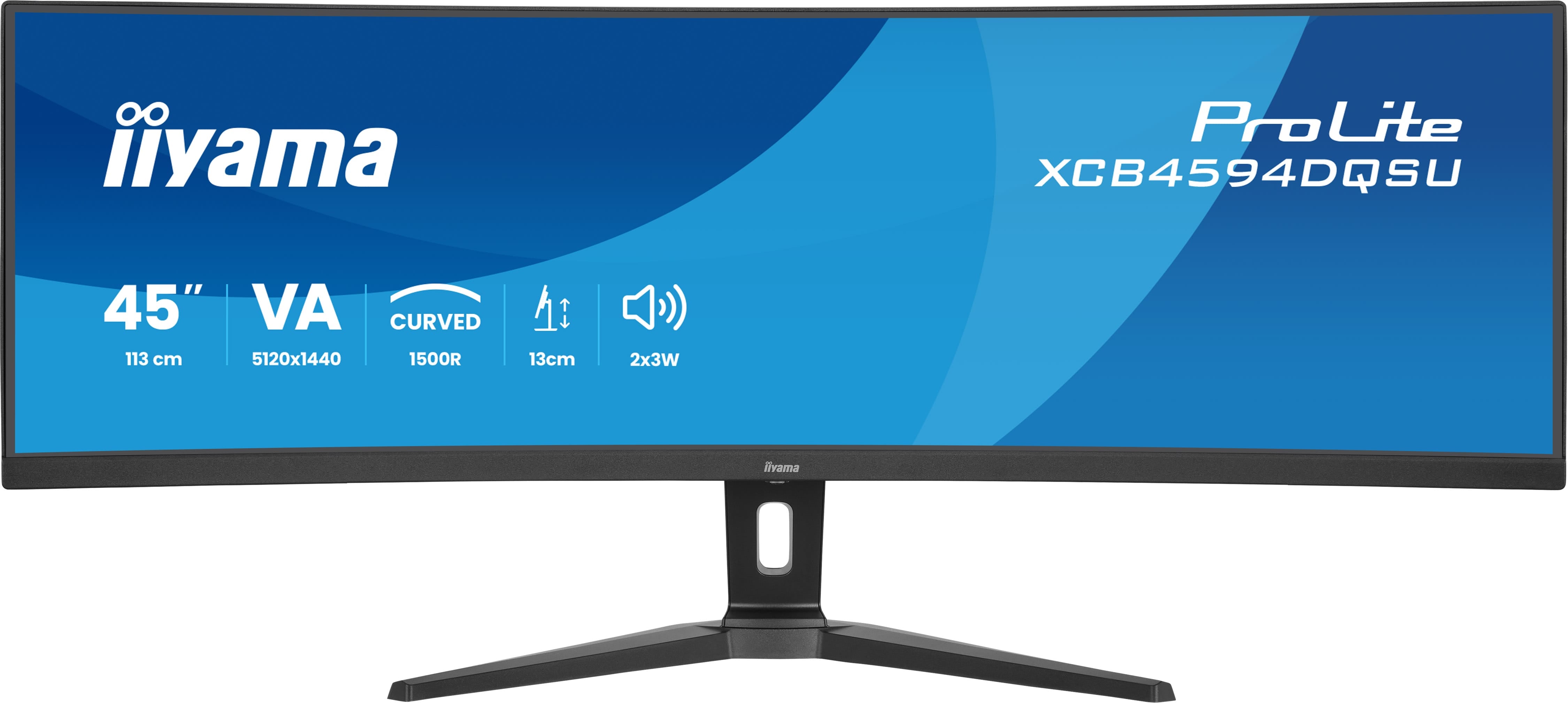 XCB4594DQSU-B1 44.5" Business DQHD BLACK