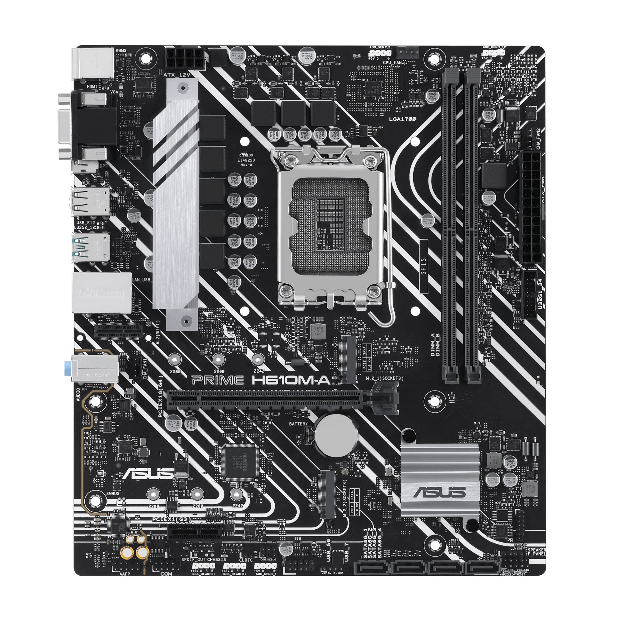 ASUS PRIME H610M-A-CSM LGA1700 2DDR5 microATX 4xSATA MB 1xHDMI 1xDP 1xD-Sub 2xM.2