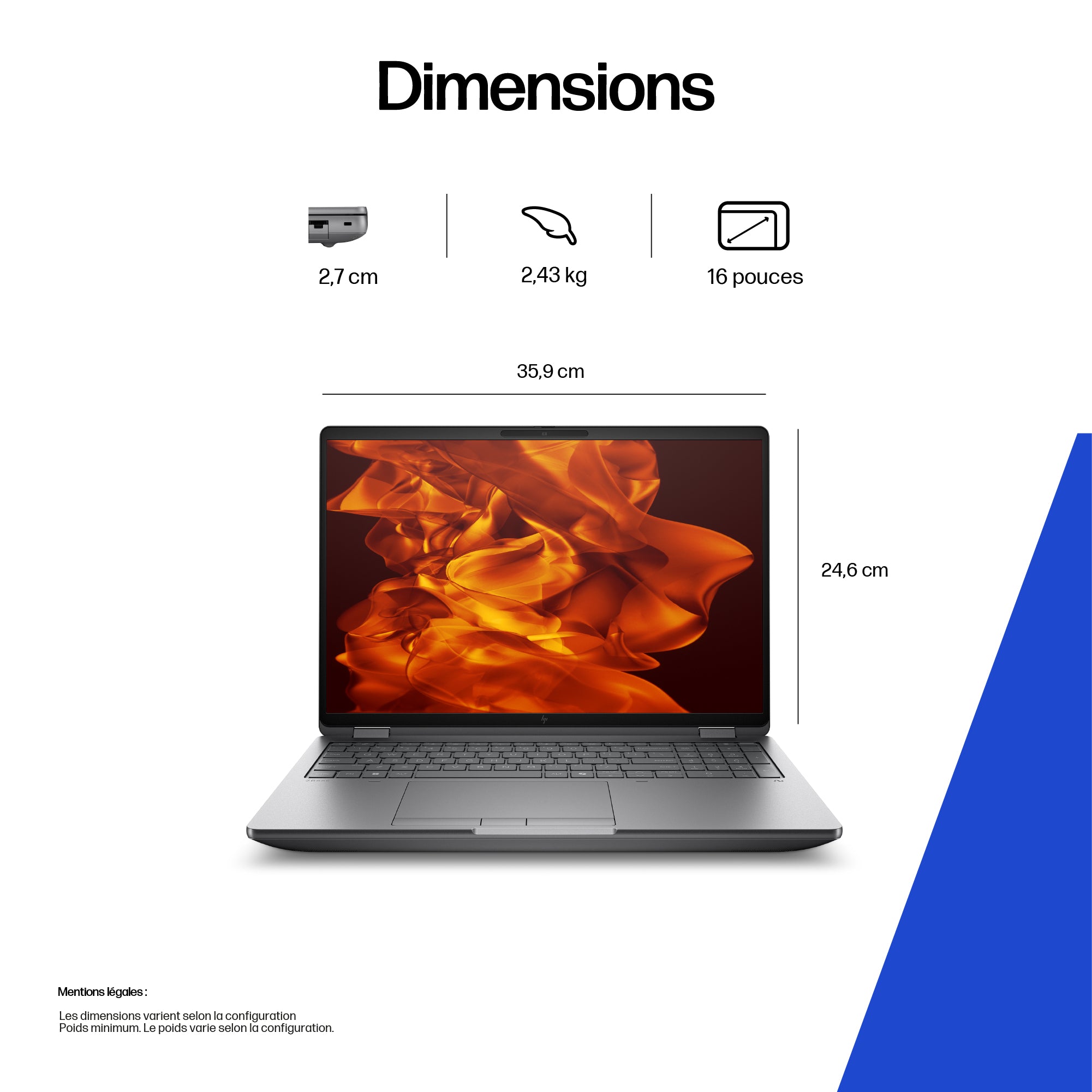 HP ZBook Fury G1i 16 Intel Core Ultra 7 255HX 16p 2.5K 32Go DDR5 1To SSD be+BT 8C Batt FPS W11P 1yr Wrty