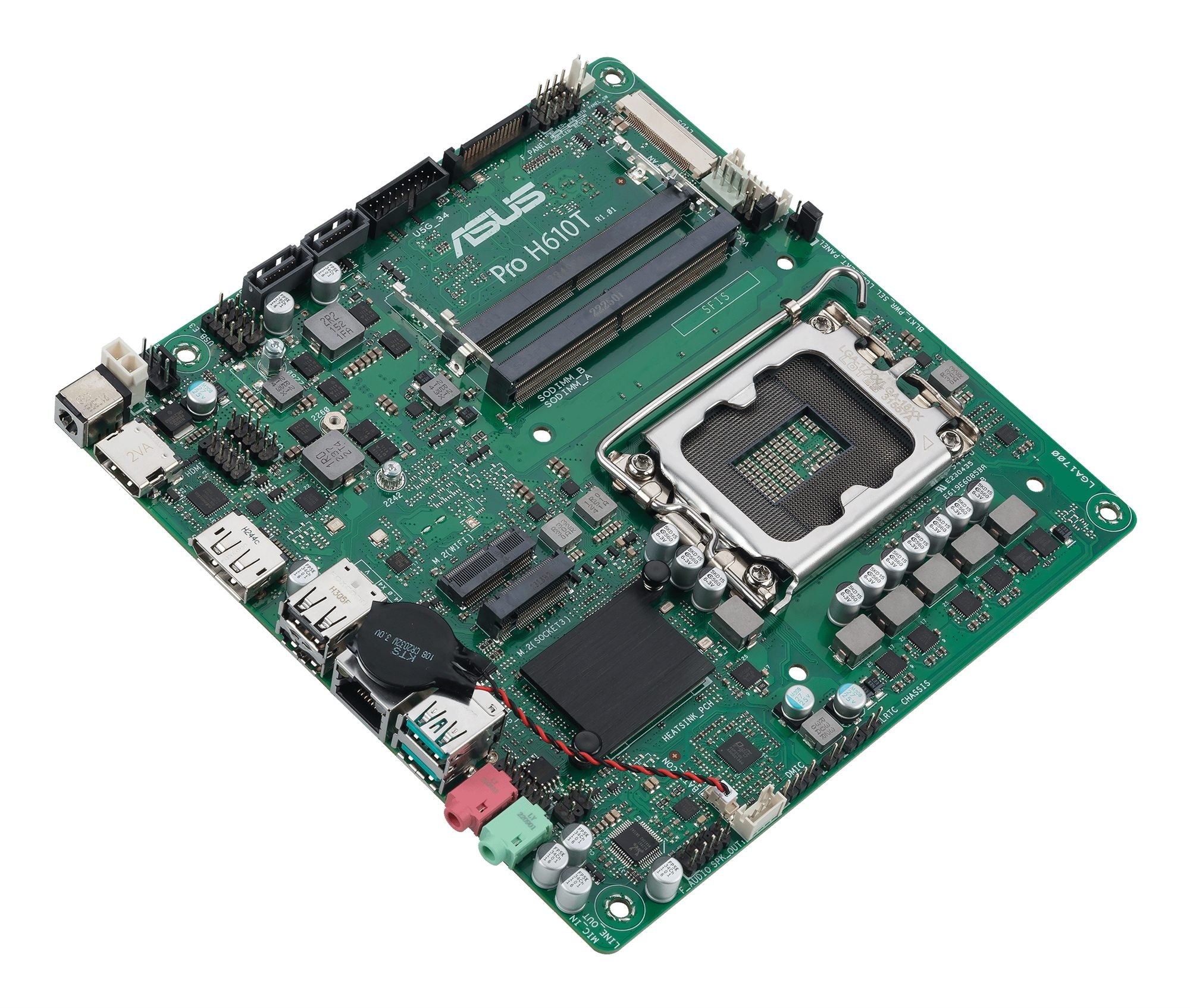 ASUS PRO H610T-CSM LGA1700 2DDR4 Thin Mini ITX 2xSATA MB 1xHDMI 1xDP 1xLVDS 3xM.2