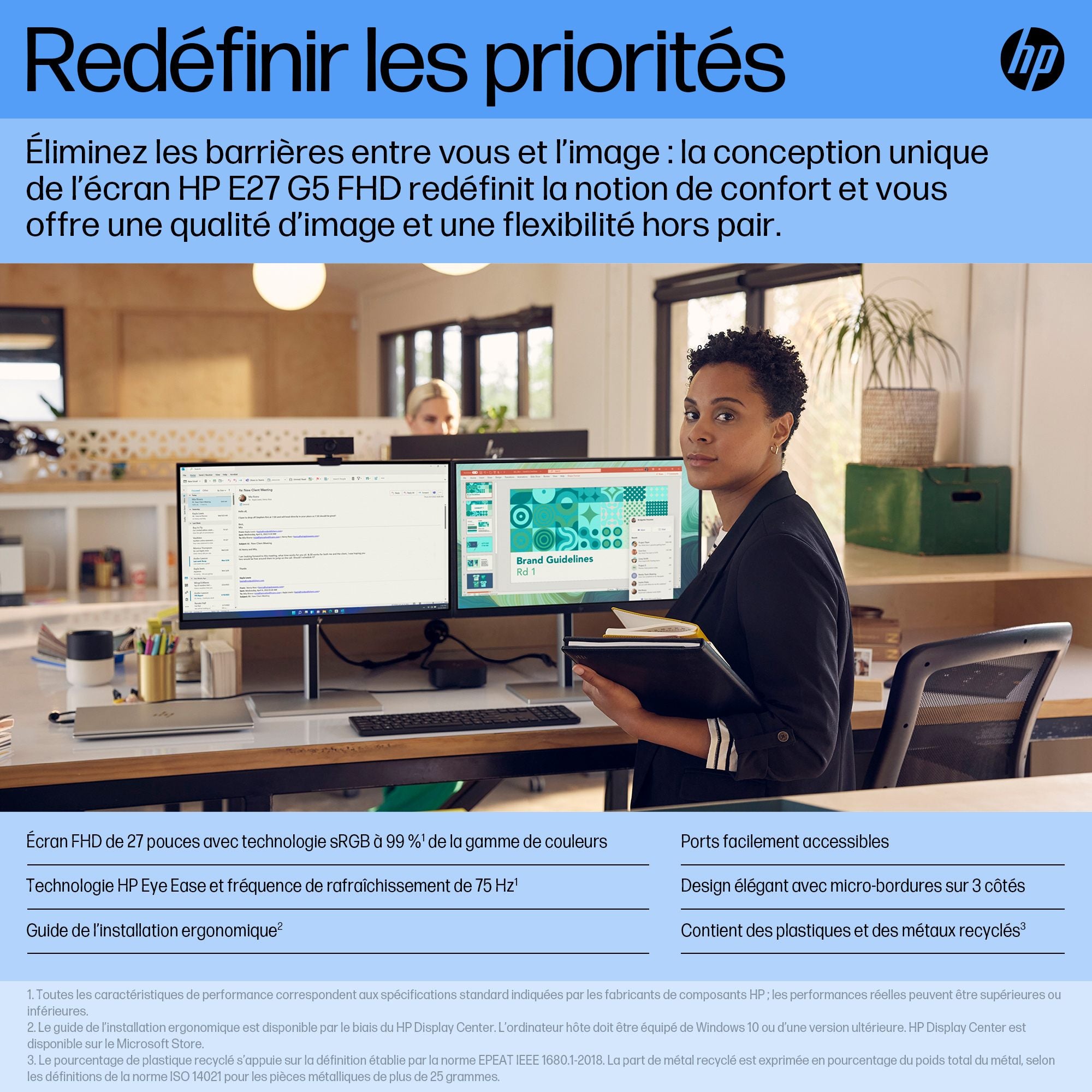 HP E27 G5 FHD Monitor écran plat de PC 68,6 cm (27") 1920 x 1080 pixels Full HD LCD Noir