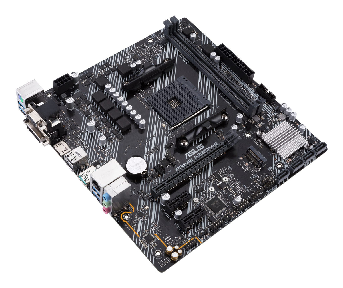 ASUS PRIME A520M-E/CSM AMD A520 Ryzen AM4 micro ATX motherboard with M.2 support 1Gb Ethernet HDMI/DVI/D-Sub SATA 6 Gbps USB 3.2