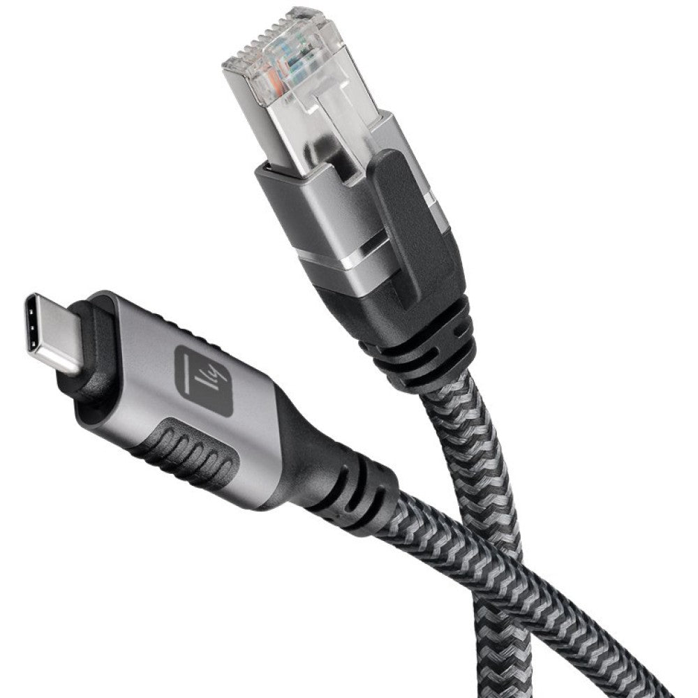 Techly ICOC U3C-RJ45-010 Adaptateur/Câble réseau USB-C vers Gigabit Ethernet RJ45 1m