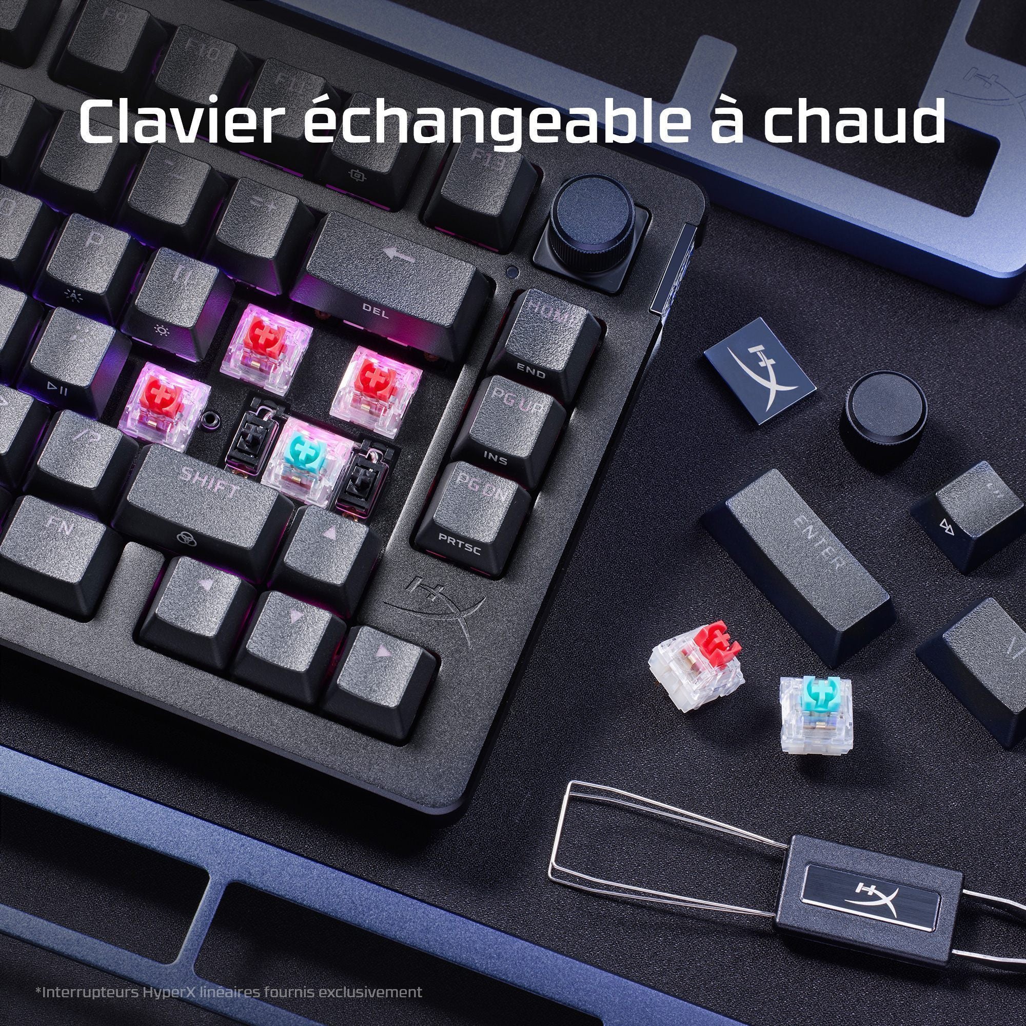 Clavier mécanique HyperX Alloy Rise RGB - Interrupteurs linéaires HyperX - QWERTY US INT