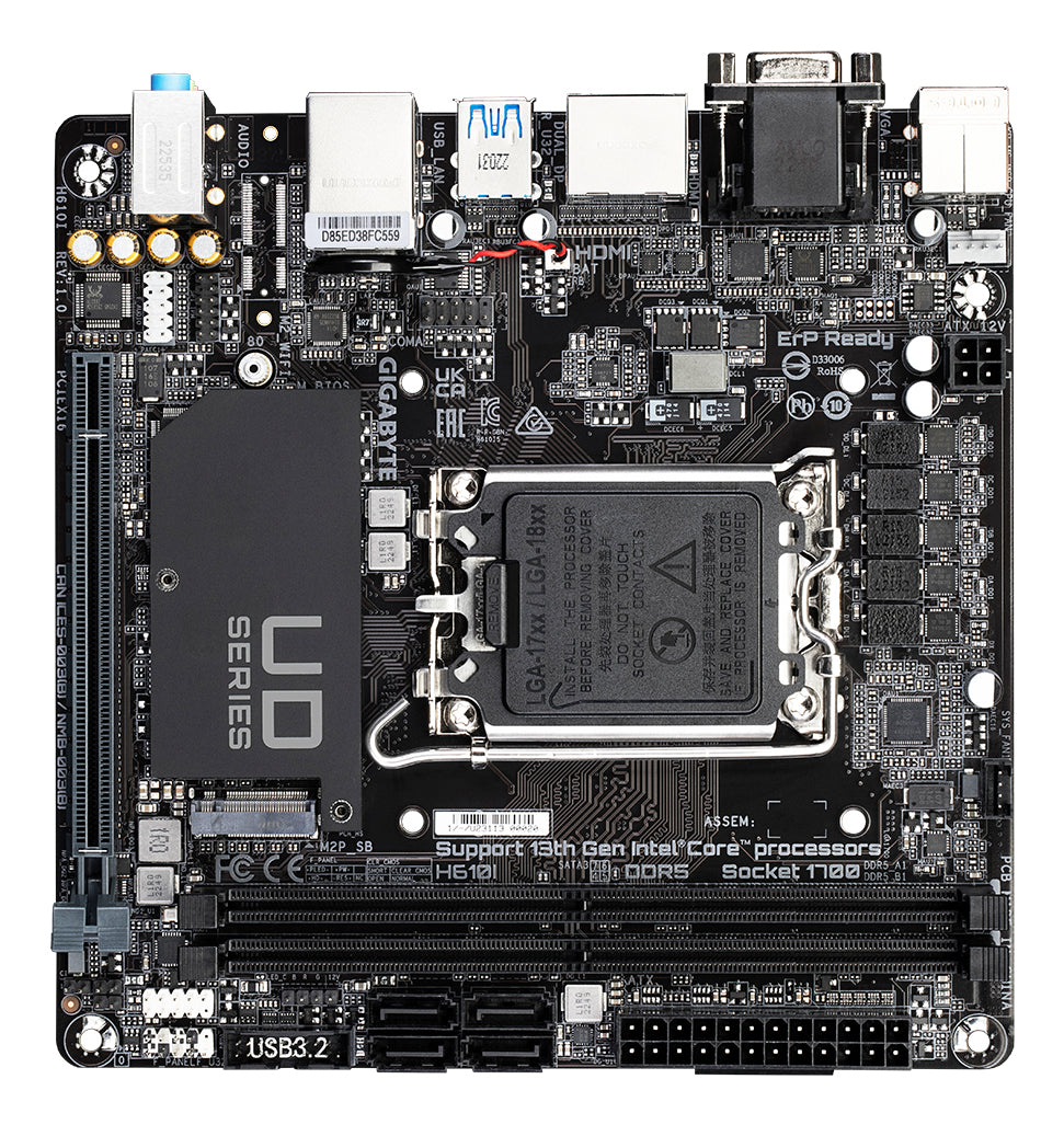 GIGABYTE H610I carte mere Intel H610 Express LGA 1700 mini ITX