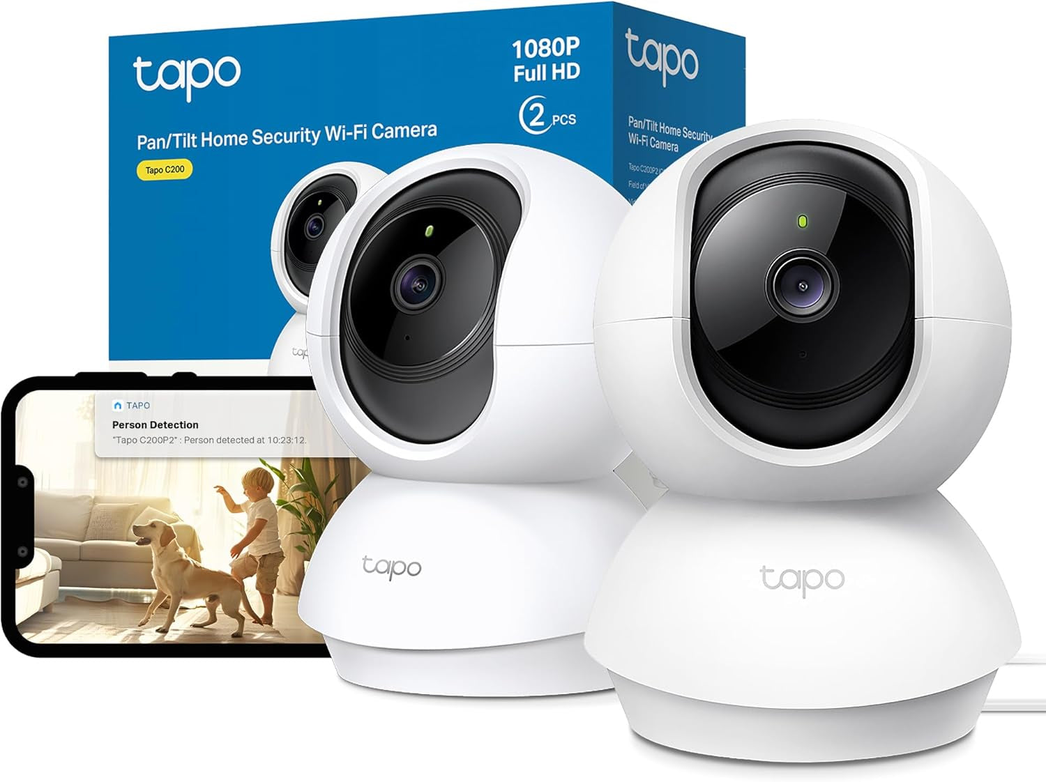 TP-Link Tapo C200P2 Sphérique Caméra de sécurité IP Intérieure 1920 x 1080 pixels Bureau