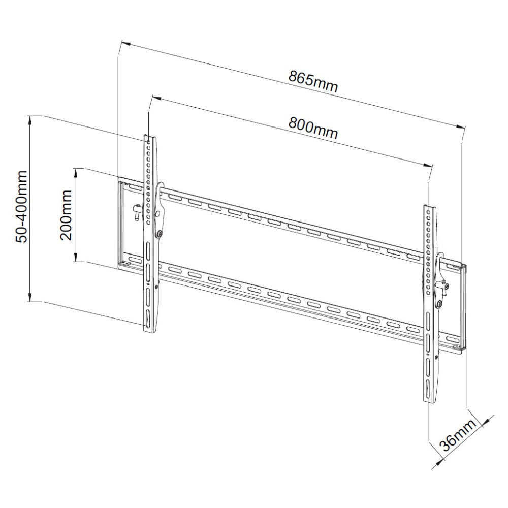 "Techly ICA-PLB 161XL Support mural pour TV 42-80"" LED/LCD 60kg inclinable slim 36mm"