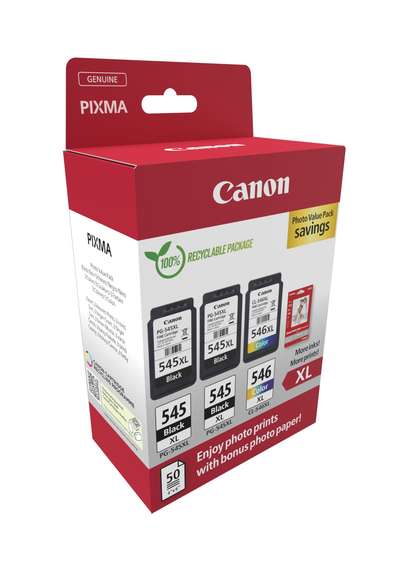 CANON PG-545XLx2/CL-546XL Ink Cartridge PVP