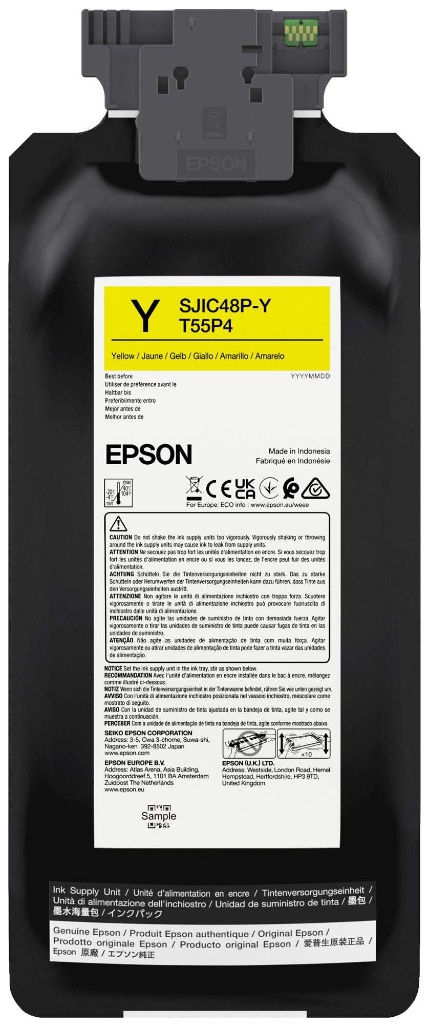 EPSON SJIC48P-Y Yellow ink cartridge for ColorWorks C8000e