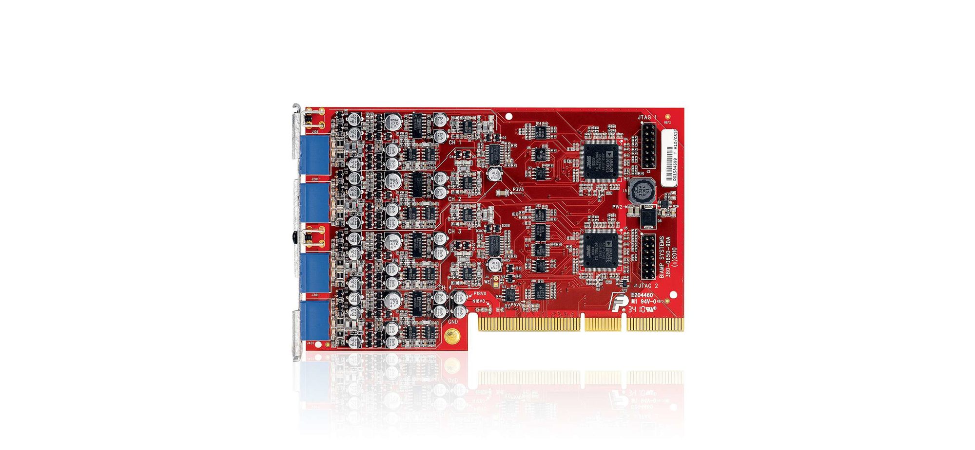 Biamp Vocia input device with 8 analog mic/line inputs, allows live audio paging within the Vocia platform