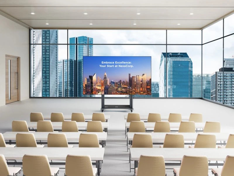 VIEWSONIC 138in Direct View LED Display,1920x1080P,14Bit,Refresh Rate 3840Hz,Pixel Pitch1.5mm,Hdmi Input&Output,Motorized up-down Trolley Cart,Copper wire,GOB  Black