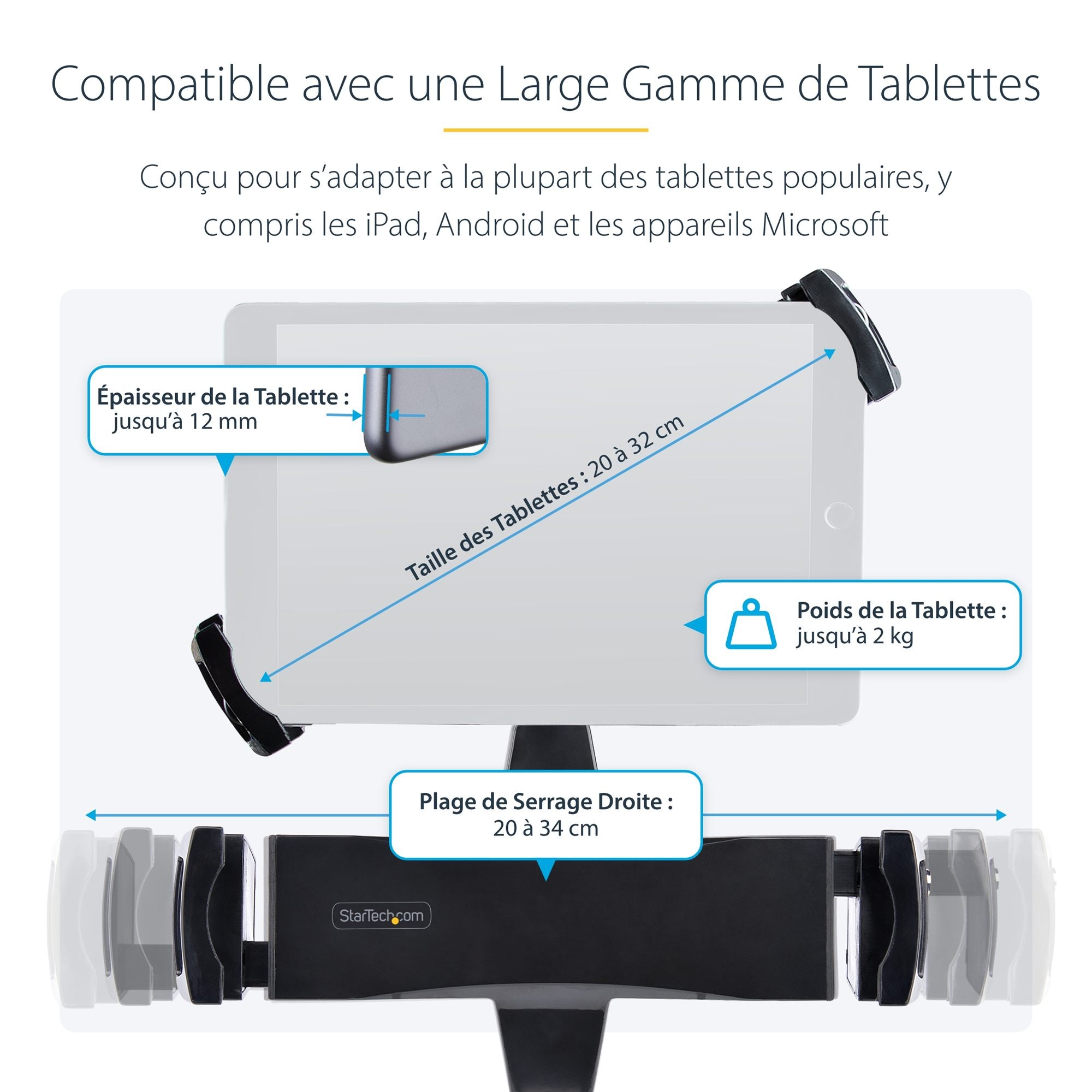 VESA Mount Adapter for Tablets Lockable