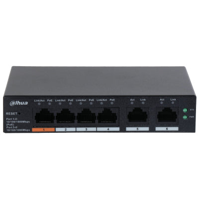 Dahua CS4006-4GT-60 Commutateur Gigabit de Bureau Géré dans le Cloud a 6 Ports avec 4 Ports PoE