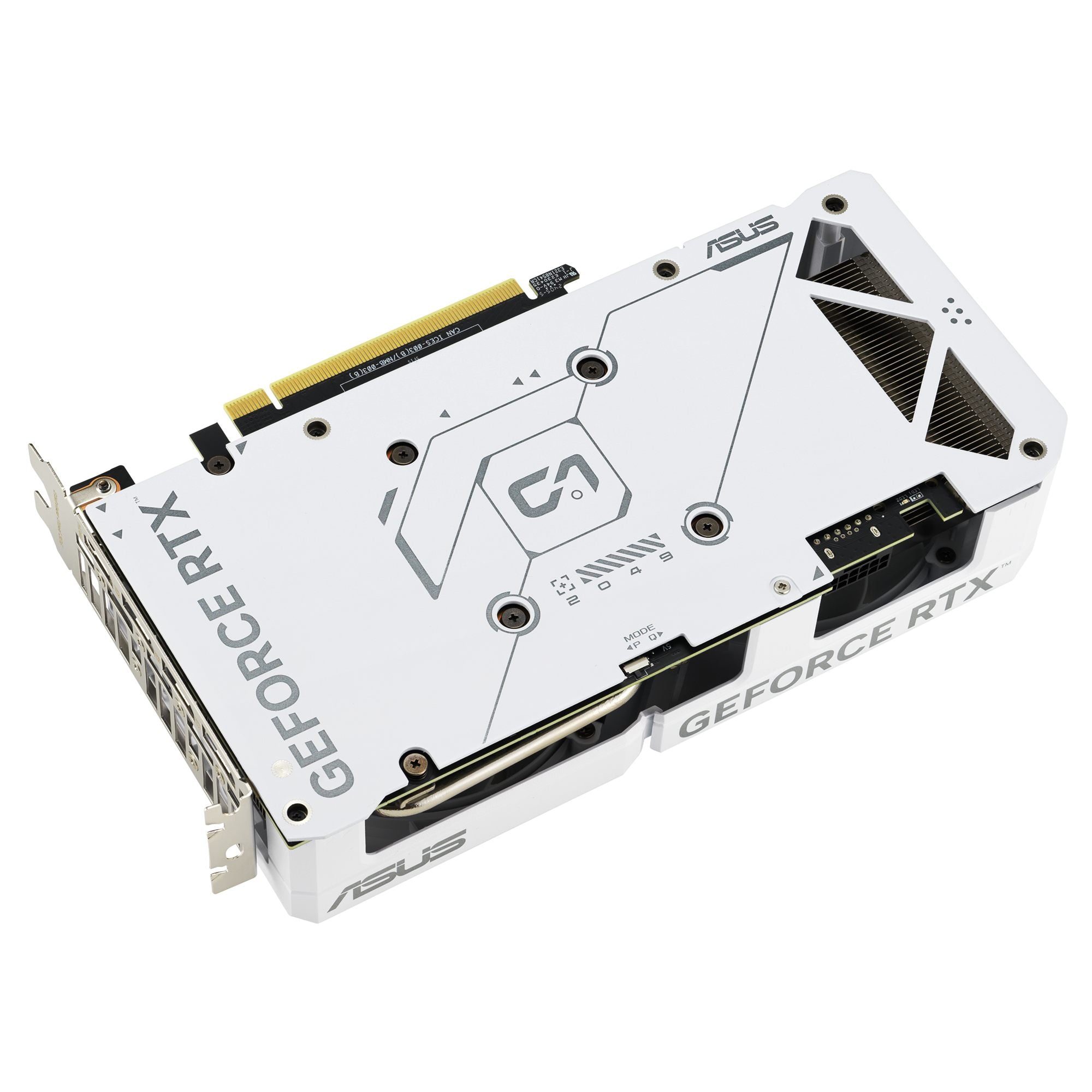 ASUS DUAL-RTX4070S-O12G-EVO-WHITE RTX 4070 SUPER OC 12Go GDDR6X 1xHDMI 2.1a 3xDP 1.4a