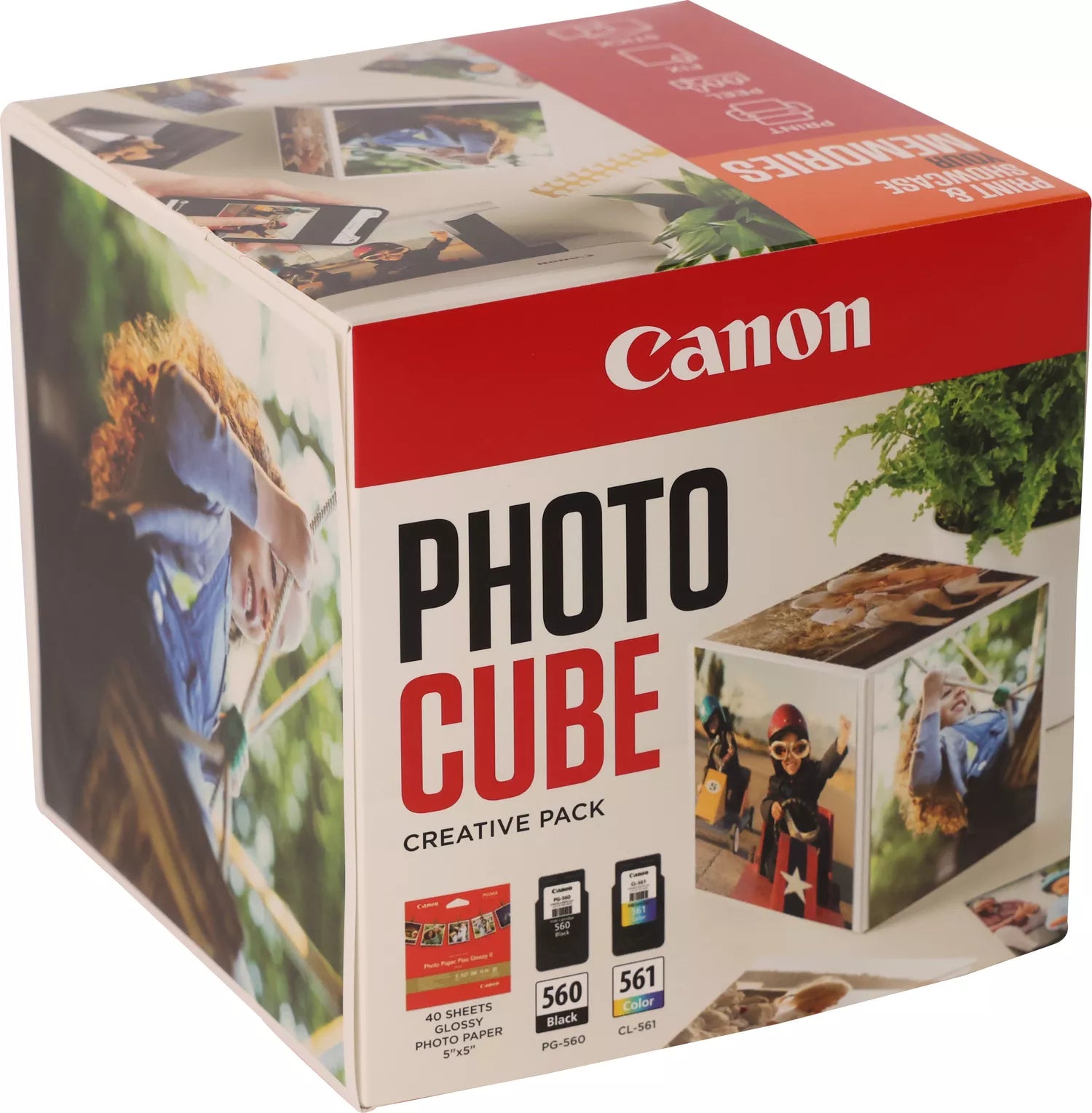 CANON PG-560/CL-561 Ink Cartridge Photo Cube Creative Pack White Orange