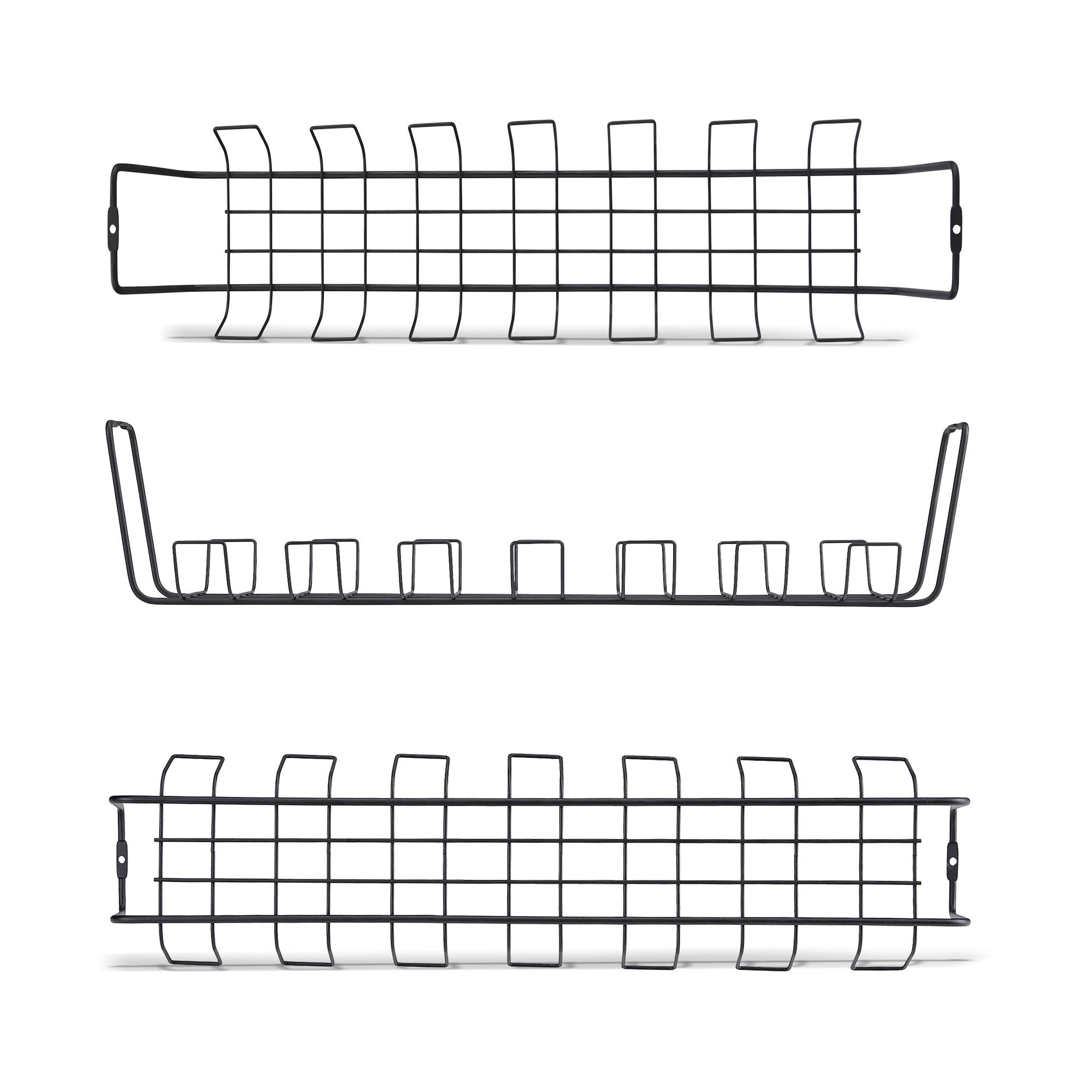 Under Desk Cable Management Tray Black