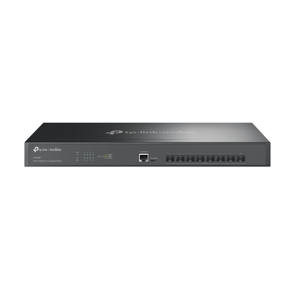 TP-LINK Omada 8-Port 10GE SFP+ L2+ Managed Switch 8x 10G SFP+ Slots RJ45/Micro-USB Console Port