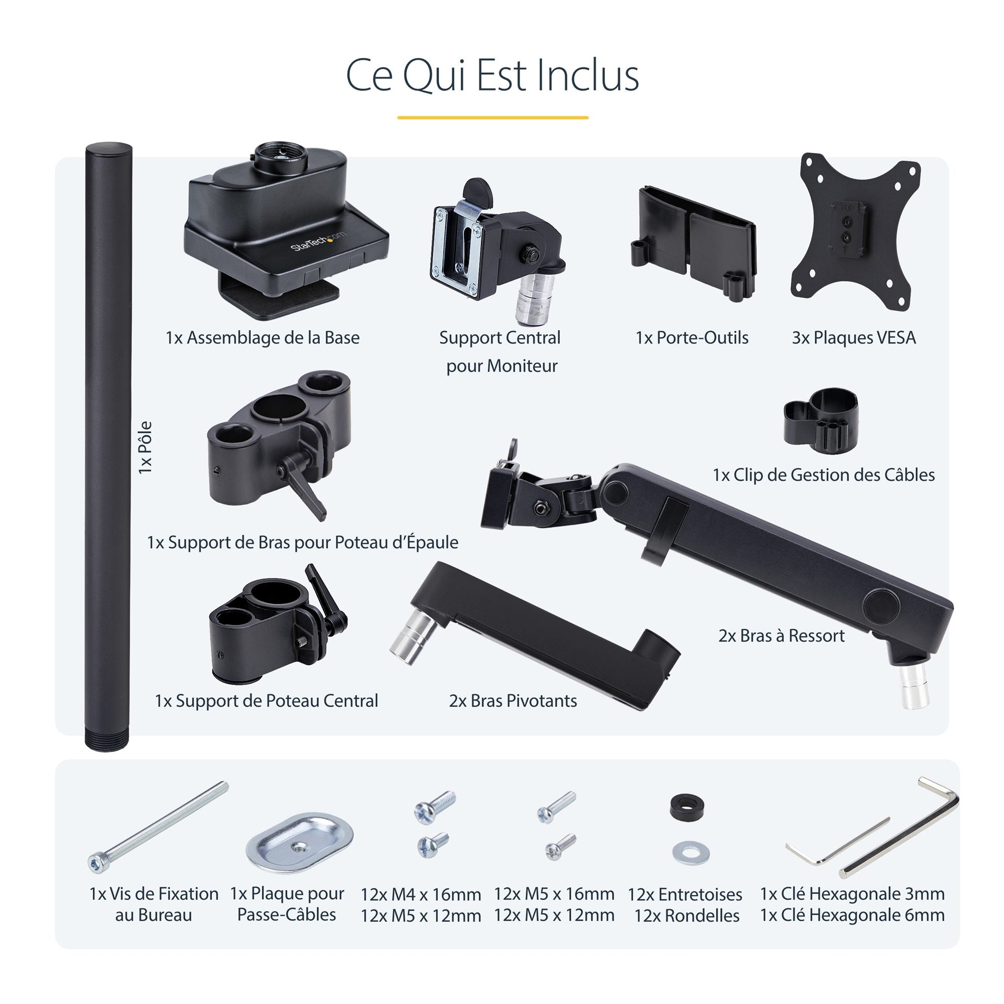 Triple Monitor Desk Mount 27in Screens