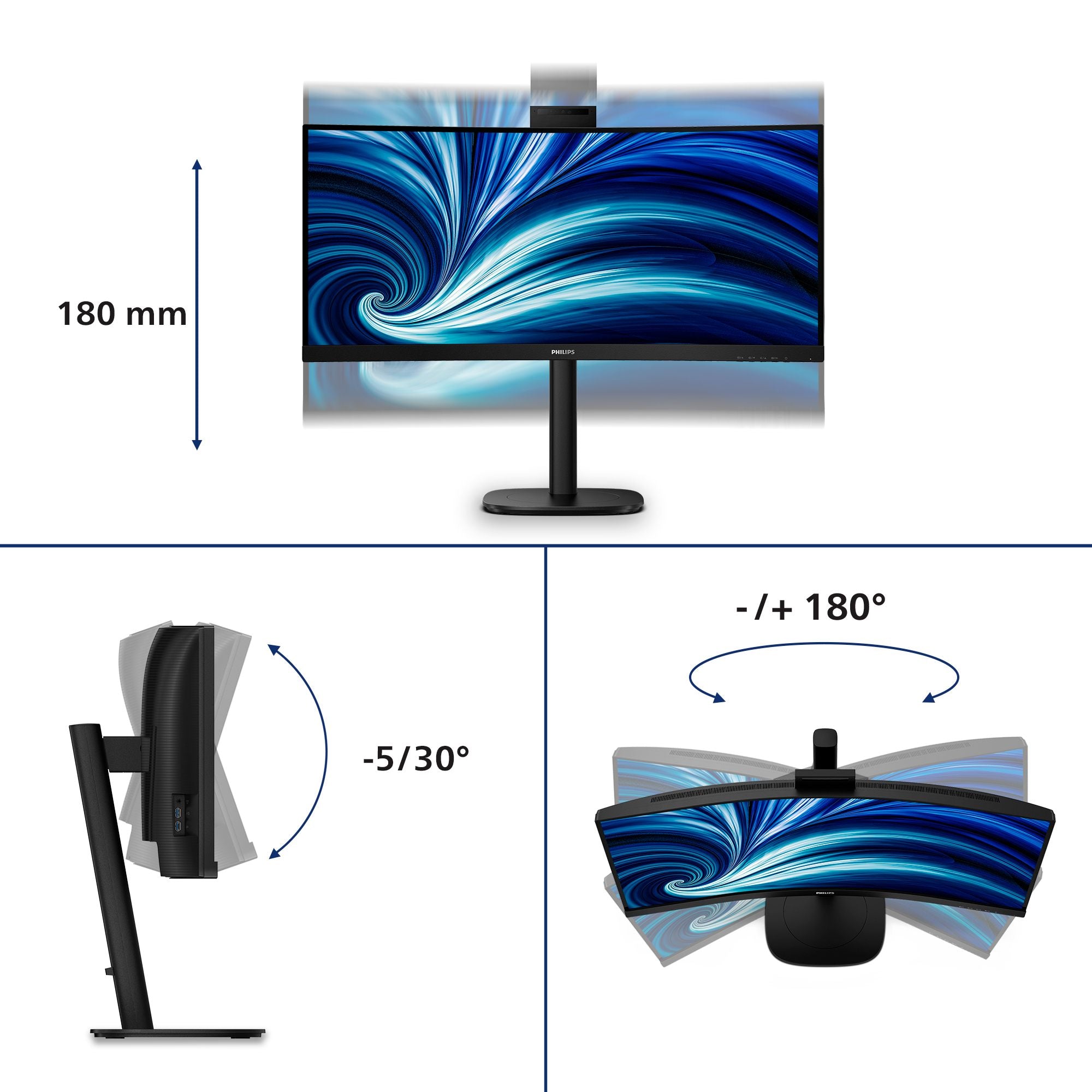 PHILIPS 34B2U3600CH/00 34p UWQHD VA 120Hz 21:9 HDMI 2.0 DP 1.4 USB-C