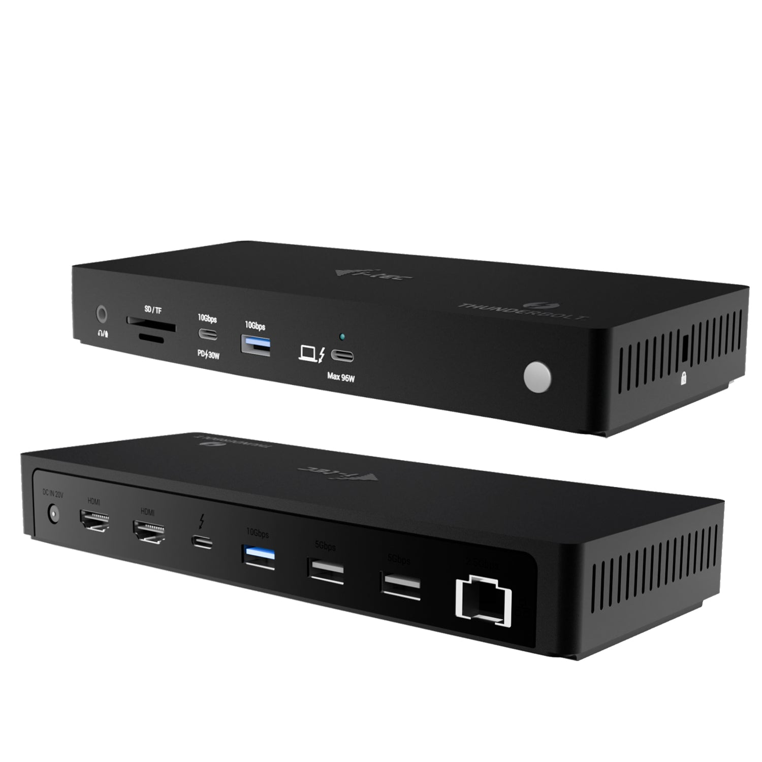 I-TEC Thunderbolt4 3xDisplay DS 2xHDMI 1xTB3 1x2.5GLAN 1xUSB-C Gen2 2xUSB-A Gen2 2xUSB-A Gen1 SD+TF Cardreader 1x Audio/Mic PD 96W