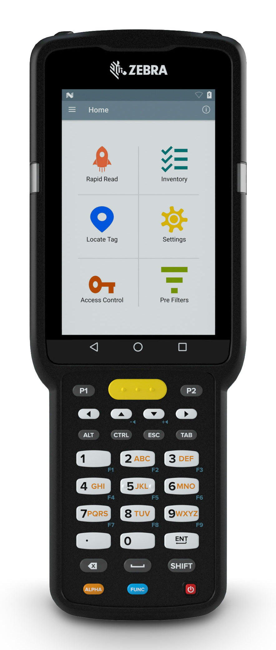 "Zebra MC3390xR ordinateur portable de poche 10,2 cm (4"") 800 x 480 pixels Écran tactile 769 g Noir"
