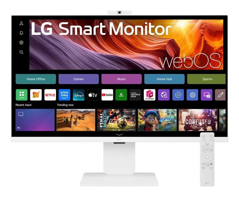 LG 32U850SA-W 31.5p Smart Monitor UHD IPS WebOS 60Hz 5ms 400cd/m2 HDMIx2 USB C PD 90W HUB USB Camera Pivot